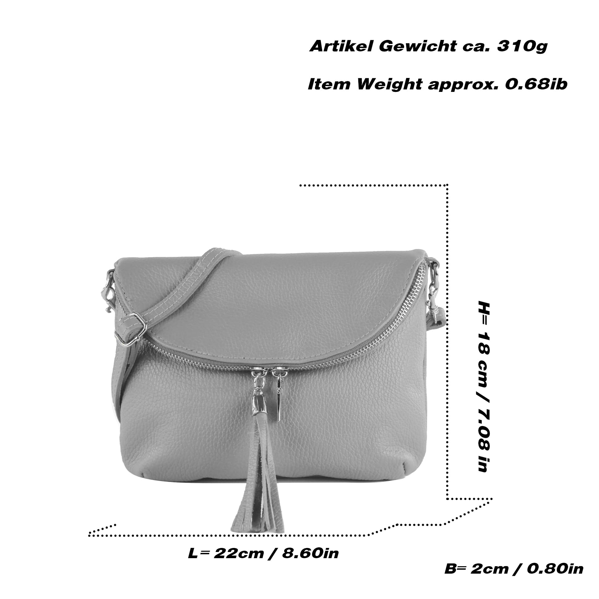 modamoda de T07L / T139L Donna Pelle Piccola Borsa a Tracolla 2 Modelli Made in Italy