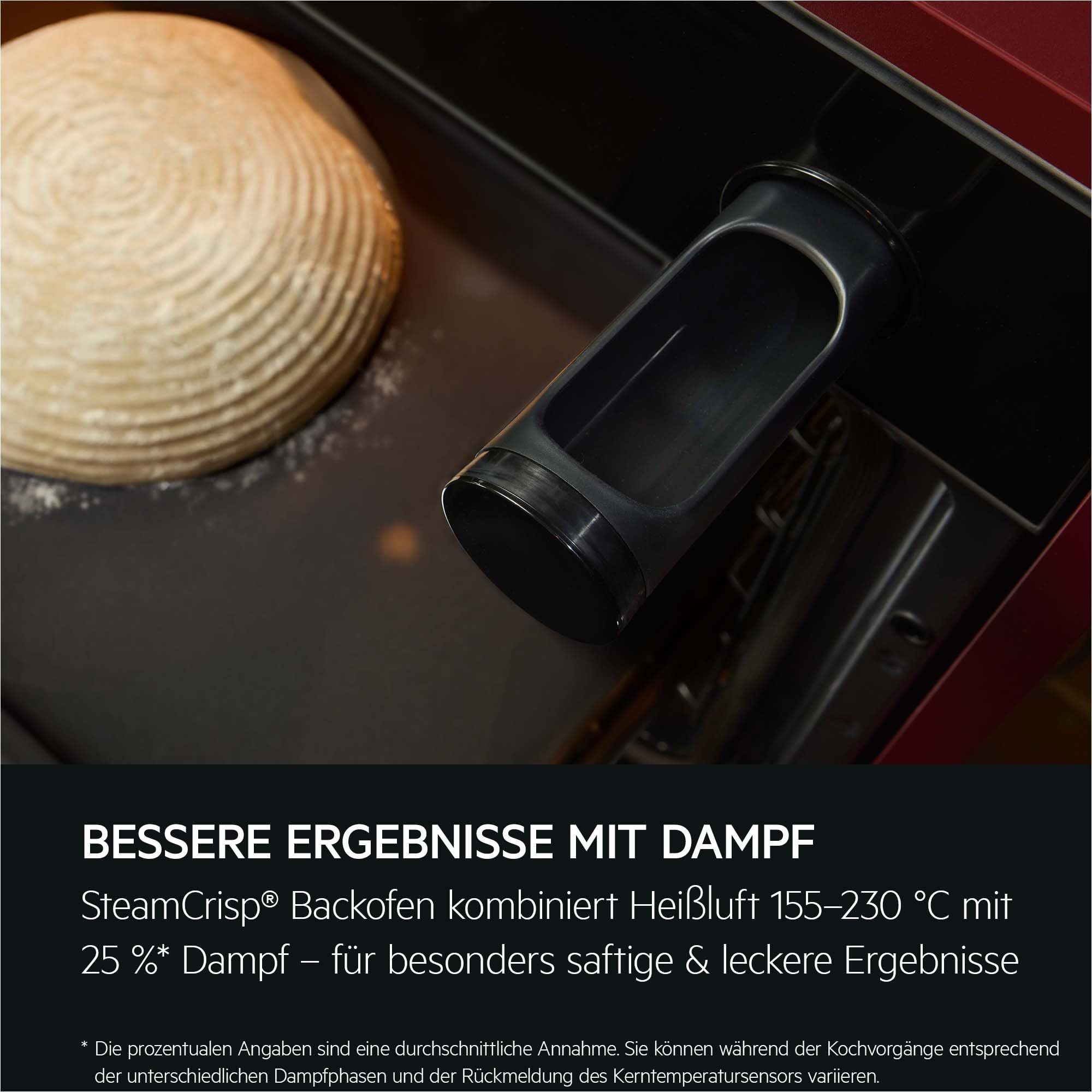 AEG TR6PB50WSB Einbaubackofen Serie 6 LED-Touchdisplay Pyrolyse Selbstreinigung 25% Dampfunterstützung Kerntemperatursensor