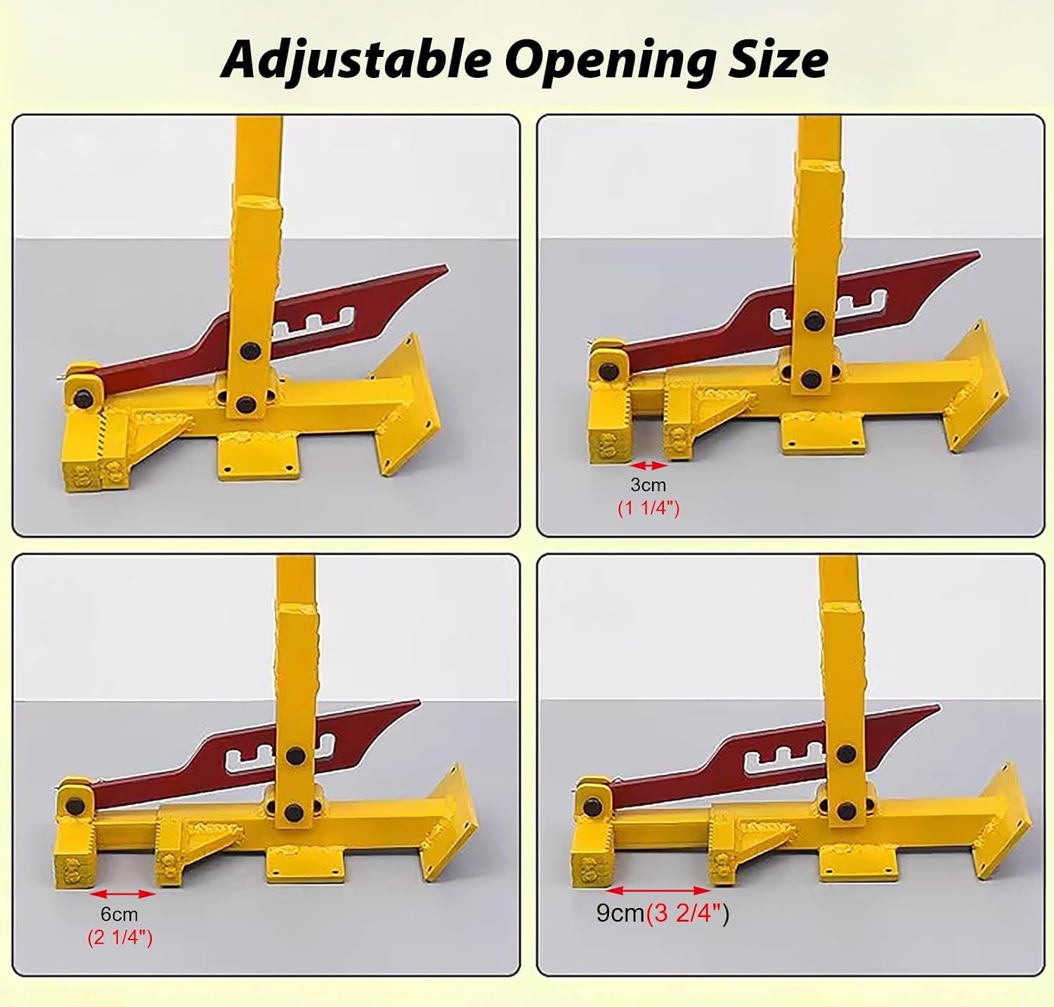 Manual Tree Root Puller, Steel and Iron Stump Remover with Adjustable Serrated Clamp, 51-Inch Lever Post Extractor for Trees, Stumps, Fence Posts