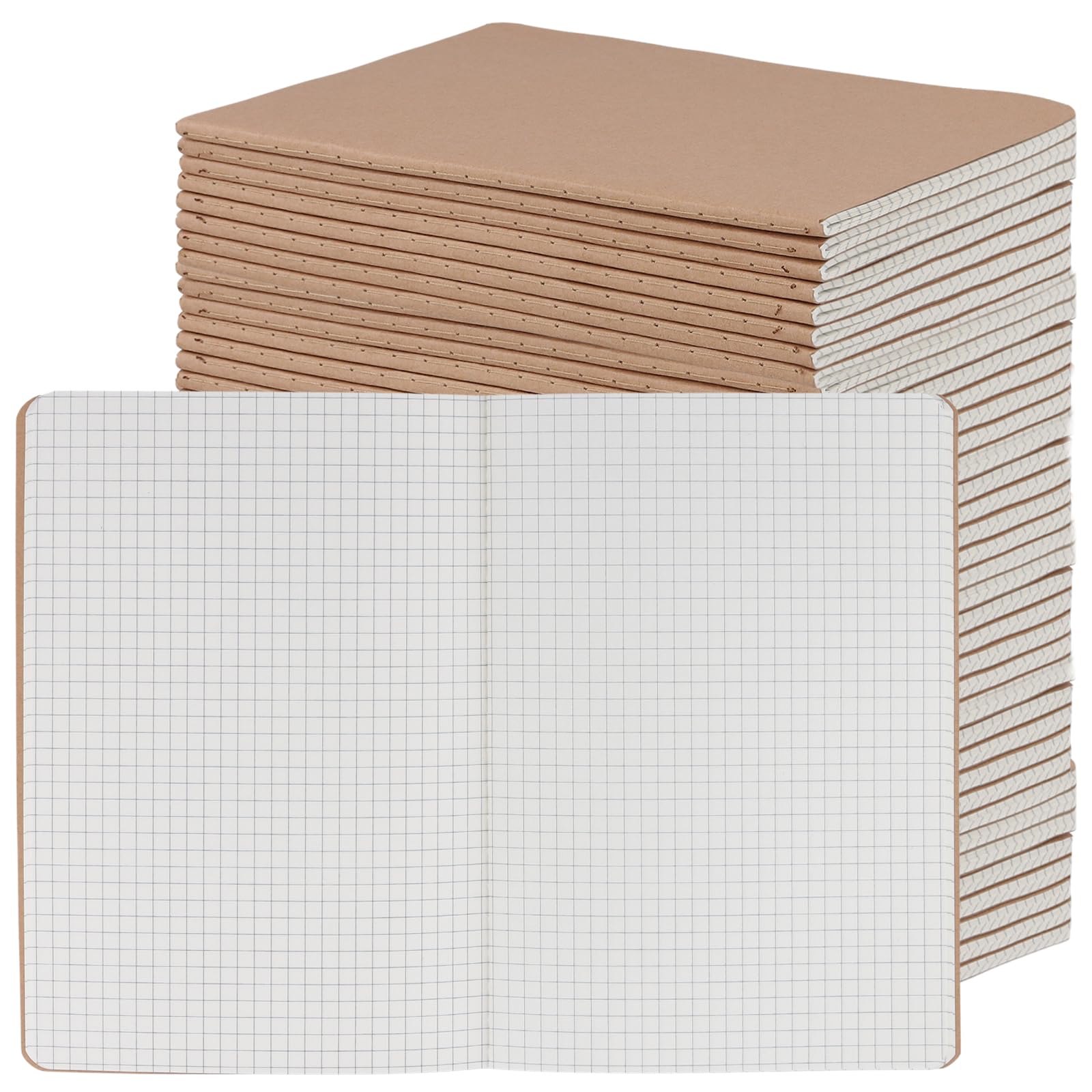 FUNSUEI Lot de 40 carnets de notes A5 à carreaux de 72 pages chacun pour dessiner, écrire, organiser, 20,5 x 14,2 cm