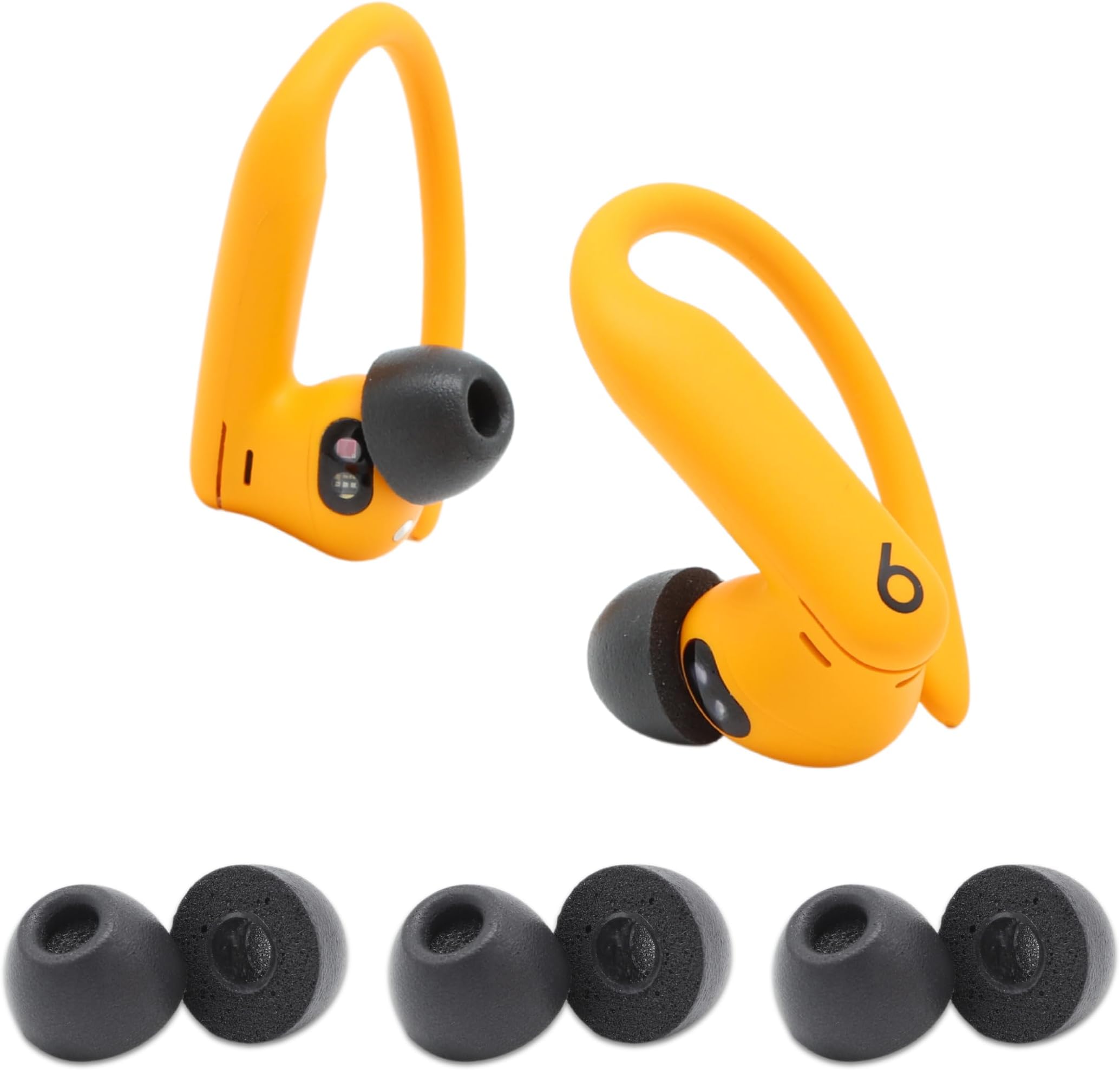 Foam TW-400-C TrueGrip Pro Ear Tips for JLAB, Bowers & Wilkins PI7, PI5, Technics EAH-AZ70, Tune 125TWS, Small, 3 Pairs, Black – Comfort Memory Foam Earbud Tips, Made in The USA