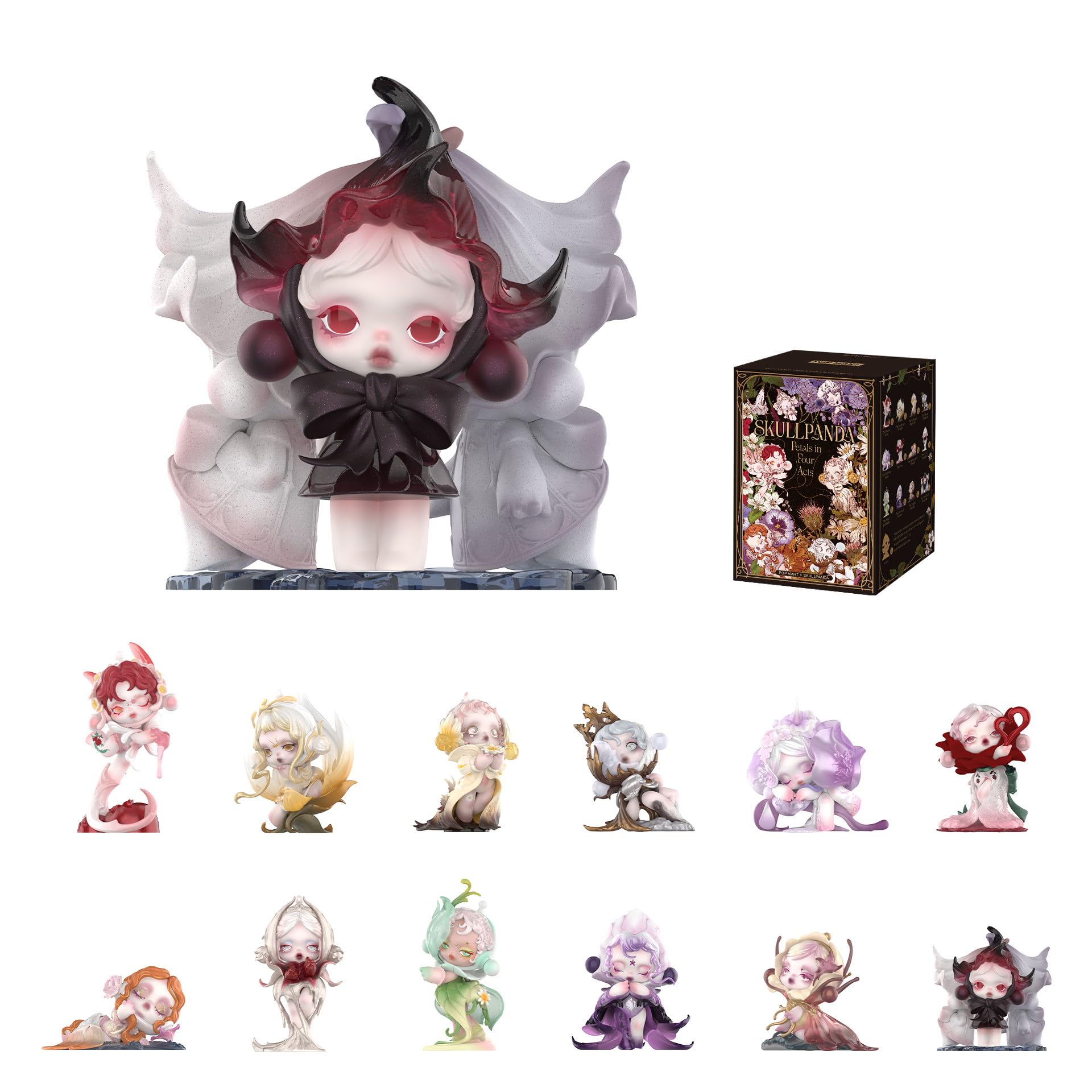 スカルパンダ Petals in Four Acts シークレット+12種 POP MART SKULLPANDA Petals in Four Acts Series Figures Blind Box