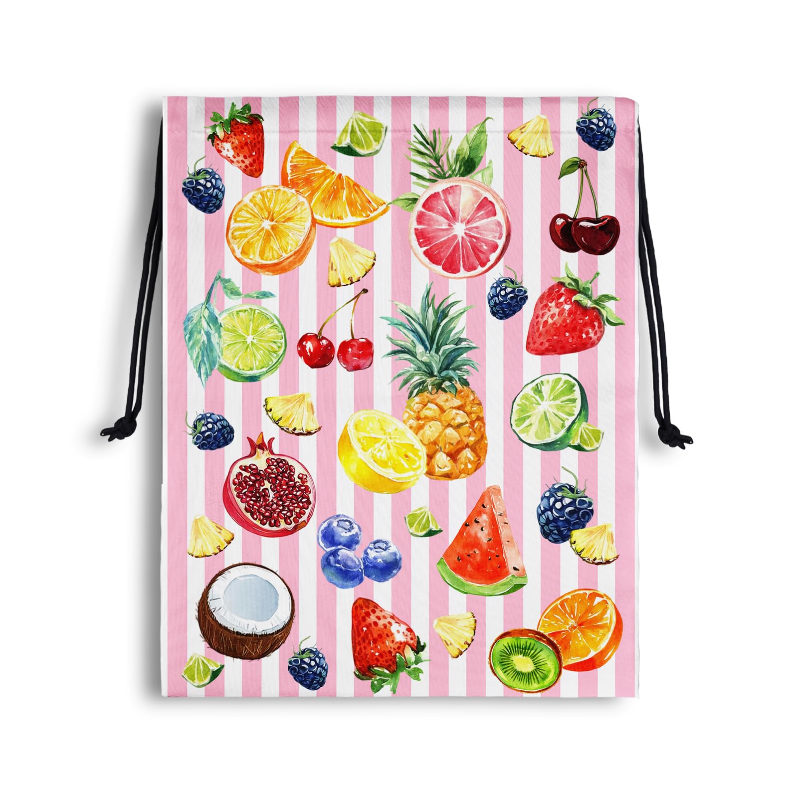 Fruit Drawstring Bag Portable Storage Pouch for Cloth Shoes Party Fitness