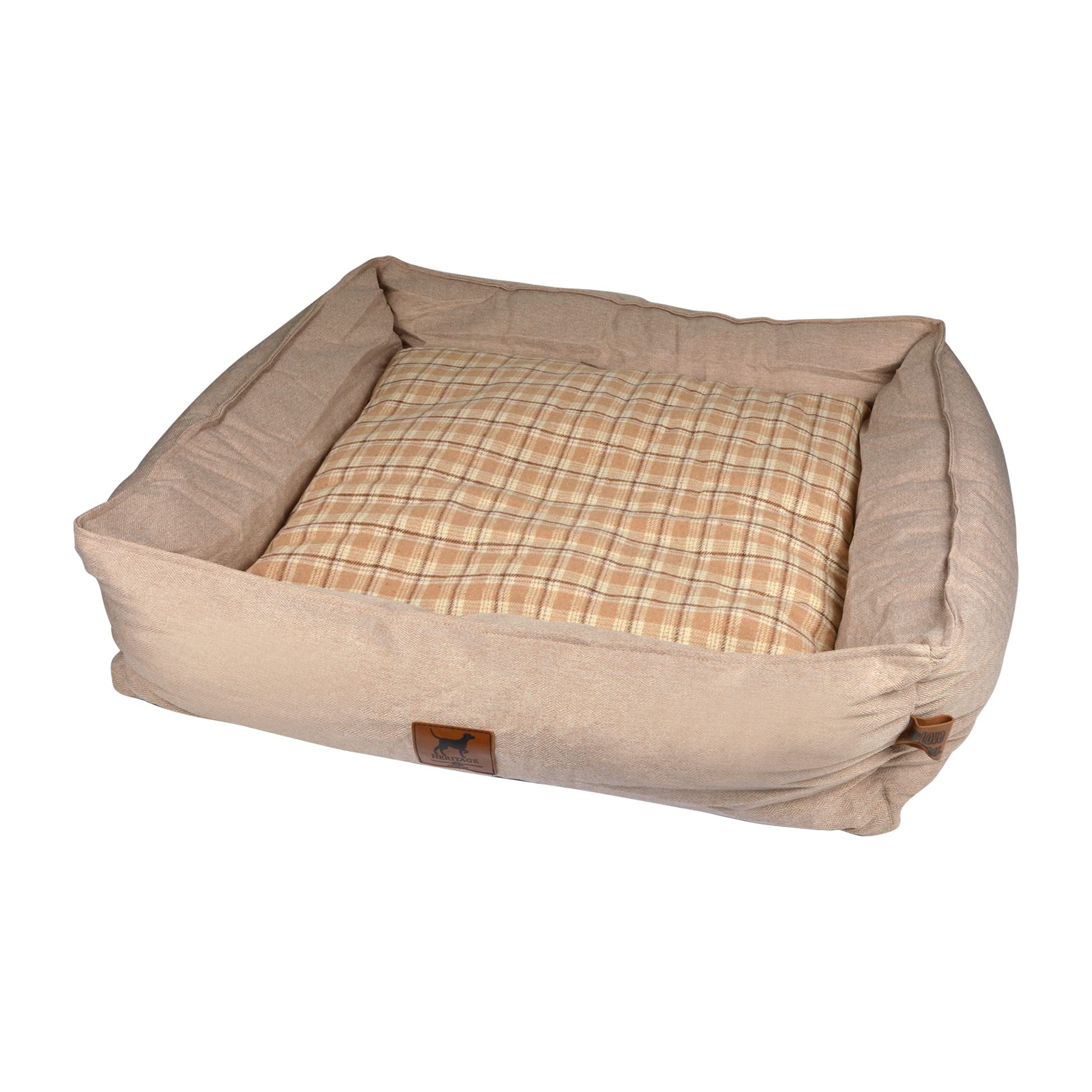 Panier rectangle polyester Love Story Héritage, l'excellence du design écru L