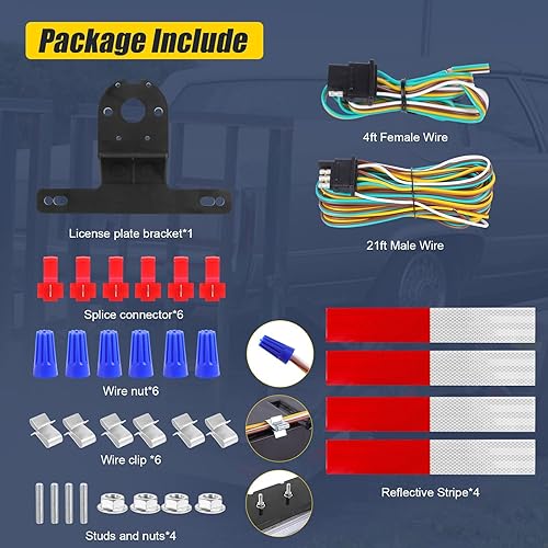 Miniatura 4 de Kit sumergible de luces LED para remolque de barco, luces de remolque superbrillantes, luz de licencia de parada, aprobación DOT para remolque de 12