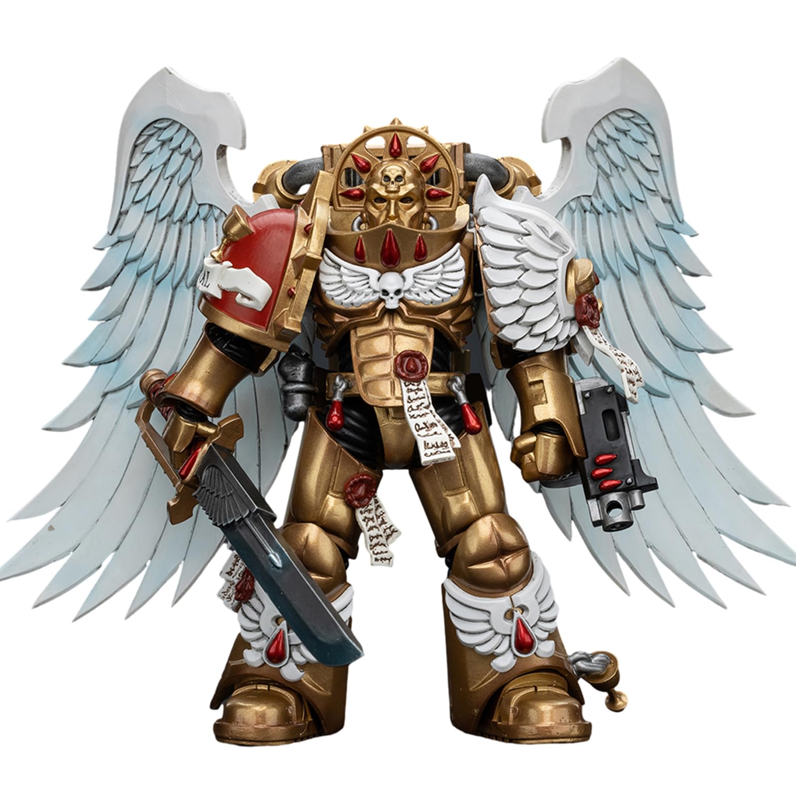 JOYTOY Warhammer 40k Blood Angels, Blood Angels Sanguinary Guard with Encarmine Sword 1 1/18 Action Figure Collect Models, Dedicated To You Who Love Collecting