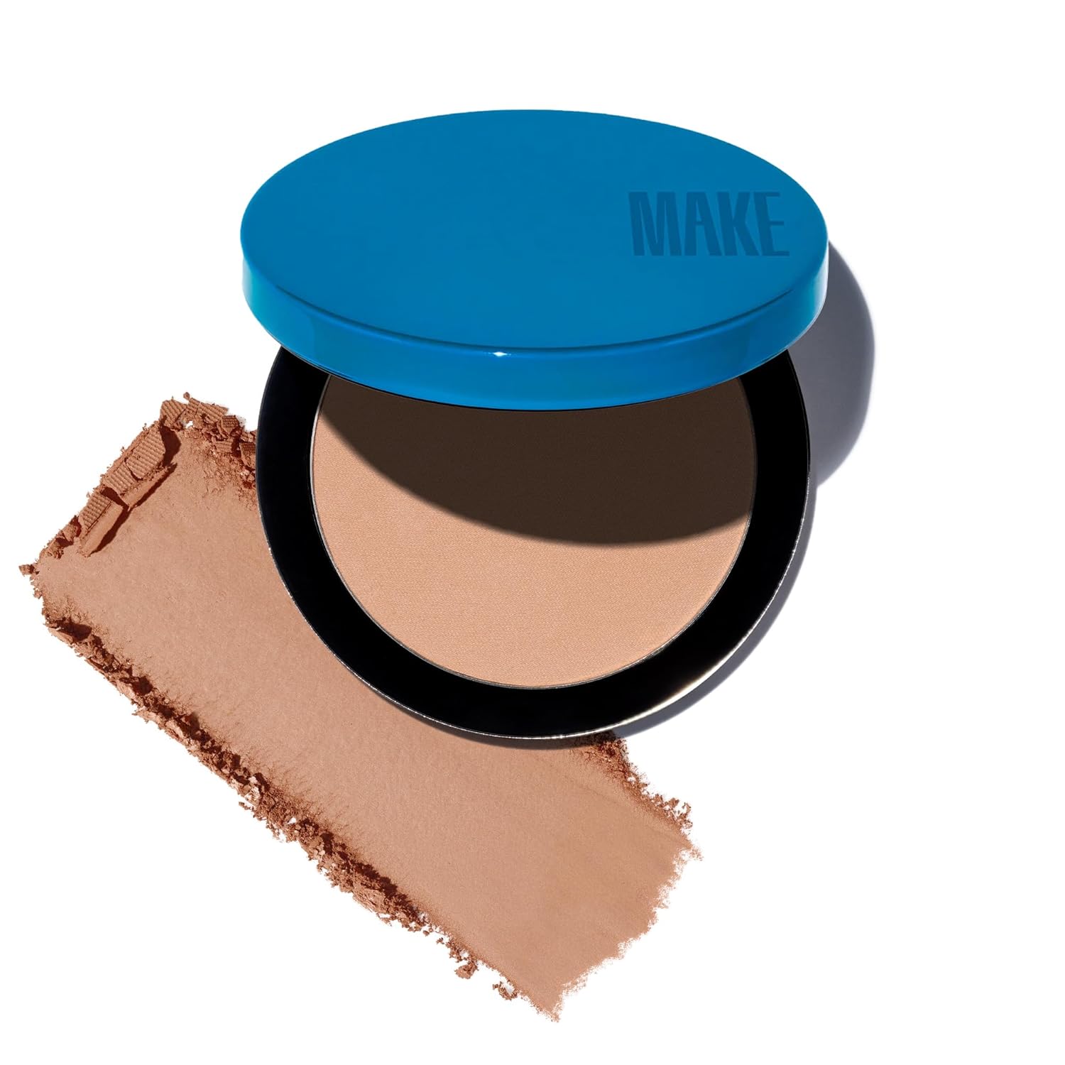 MAKE Beauty Skin Mimetic Microsuede Bronzer Powder – Matte Bronzing Powder Contour, Buildable Formula, Non Comedogenic, Long Lasting Color. Shade – Full Moon, for Fair Skin