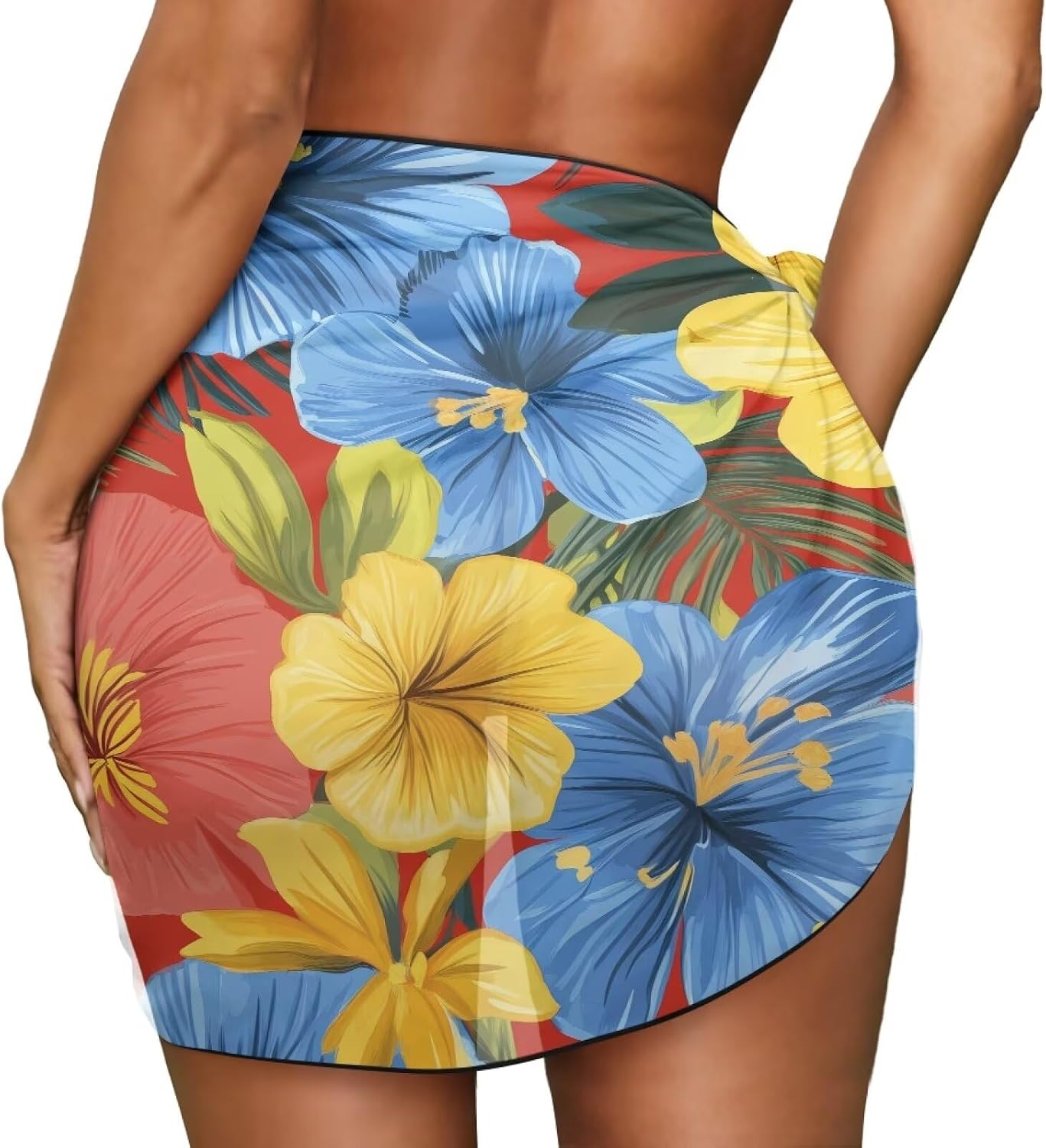 Hawaiian Bathing Suit Coverup Chiffon Sarong Warp for Women Swimsuit Skirt Sexy Coverups Cover