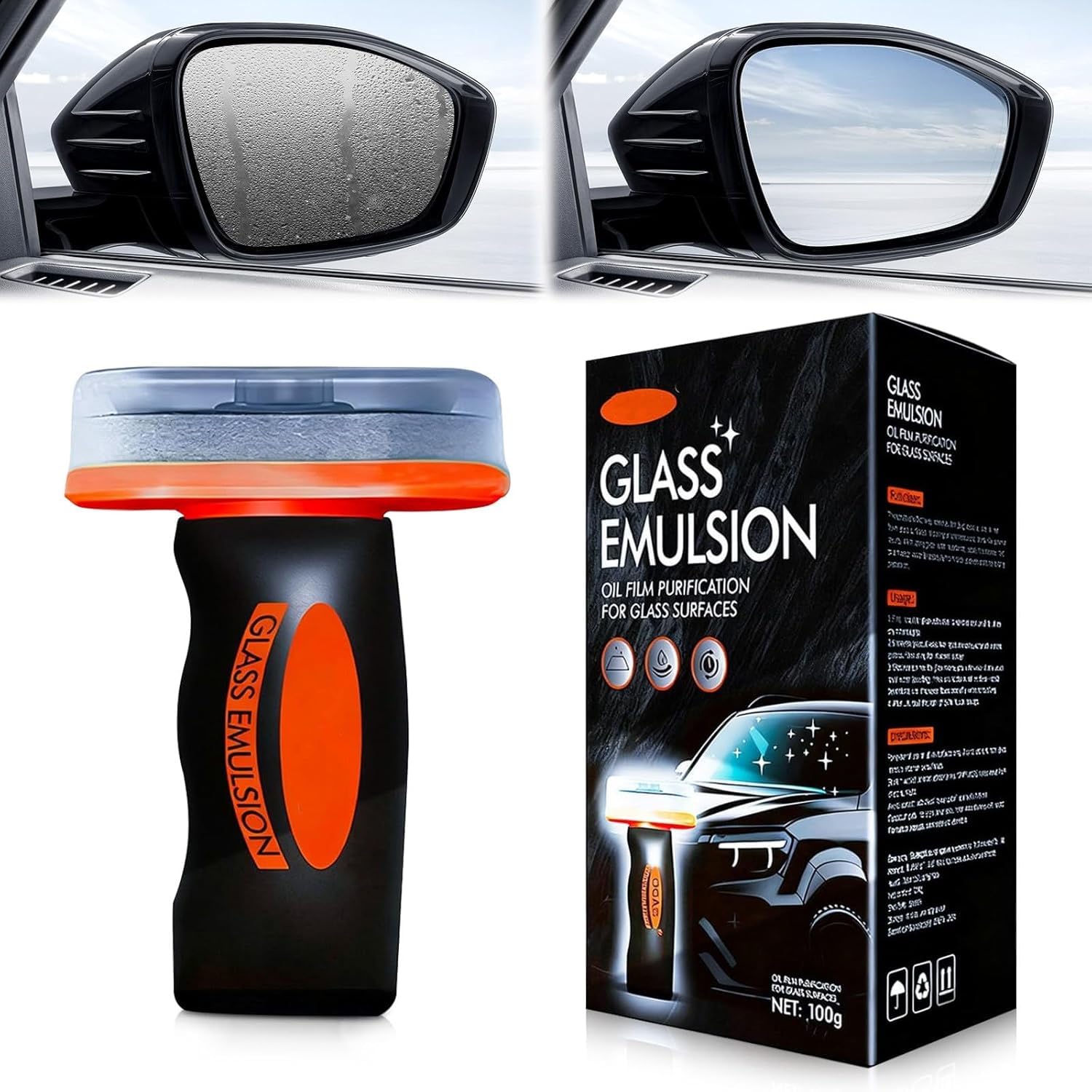 Auto Kratzer Entferner, Kratzer Entferner Auto Clear Vision Autoglasreiniger, Clearvision Car Windshield Cleaner, Oil Film Cleaning Brush Ölfilm-Entferner für Glas..