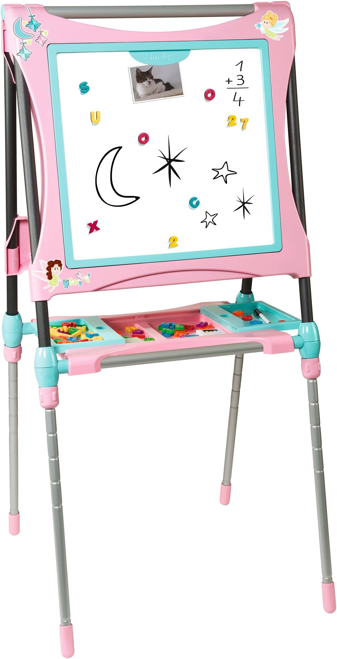 Smoby 410203 Height Adjustable Metal Easel EVOLUTIV Pink