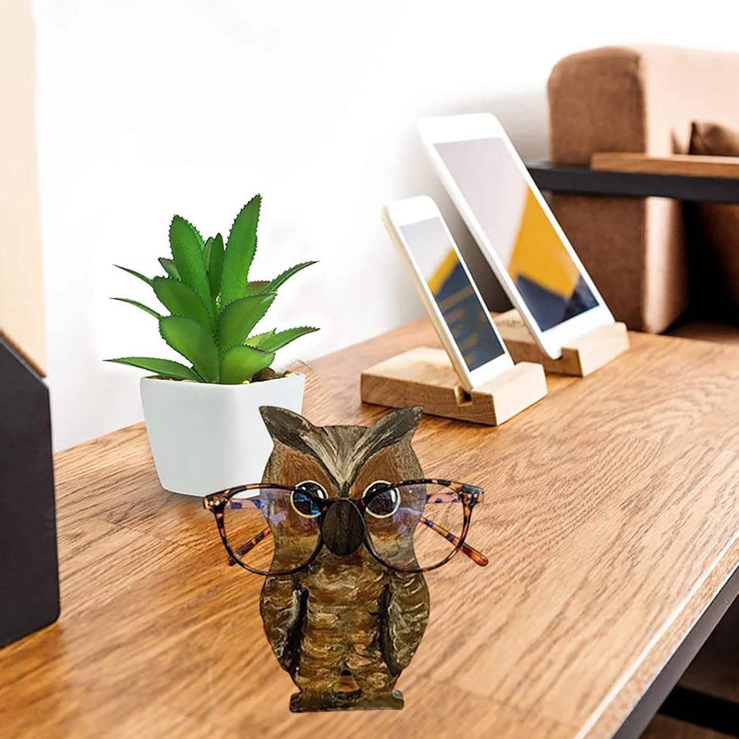 Glasses Rack Carved Wooden Eyeglasses Spectacle Sunglasses Holder Display Stand Home Desktop Decoration Wine Glasses Rack Shelf