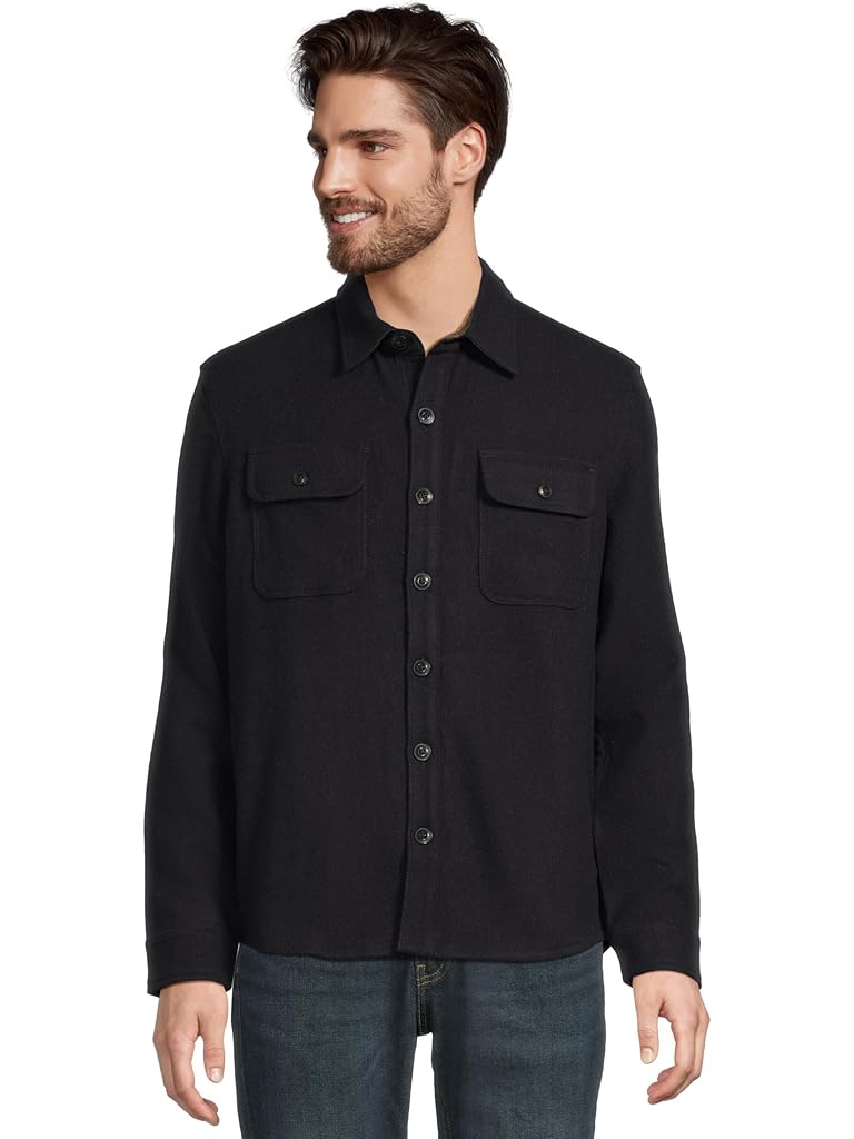 Navy L.L.Bean Signature Wool Workshirt Regular