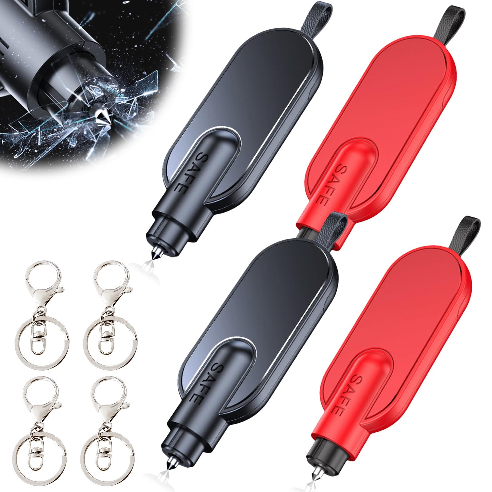 Coup Du Marteau Lot De 3 Marteaux D'urgence Voiture - Brise-vitre + Coupe- Ceinture Casse Vitre Et Coupe Ceinture