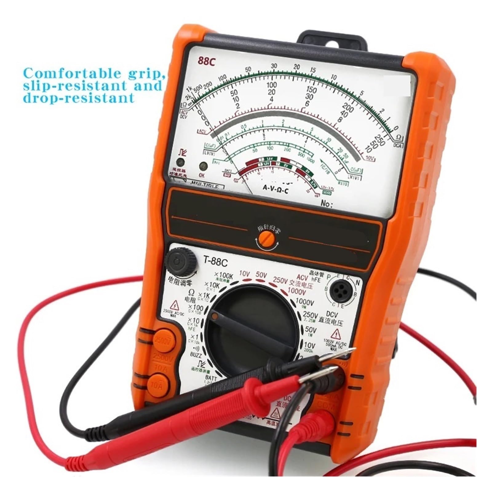 Multimetro digitale, Multimetro analogico 88C, misuratore con puntatore meccanico ad alta precisione anti-ustione
