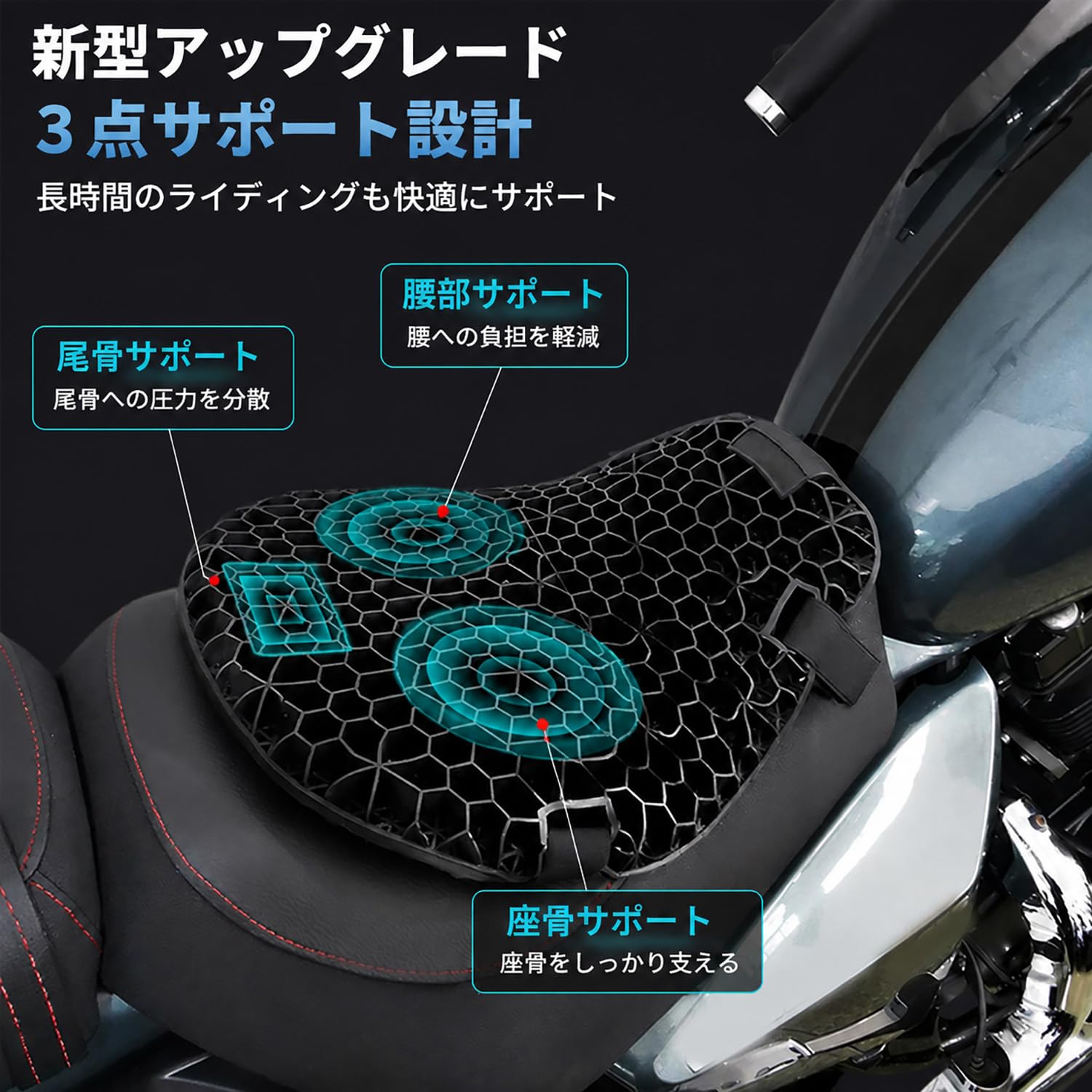 Amazon.co.jp: バイクシートクッション ホンダ レブル250 2017-2026