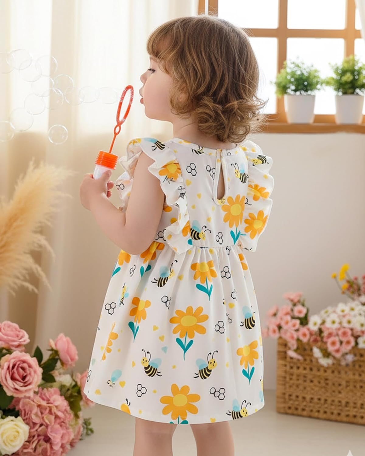 Mioglrie Baby Girl Dress Summer Girl Clothes Infant Outfits Newborn Ruffle Sleeveless Sundress Cute Dresses for Girls - Image 4