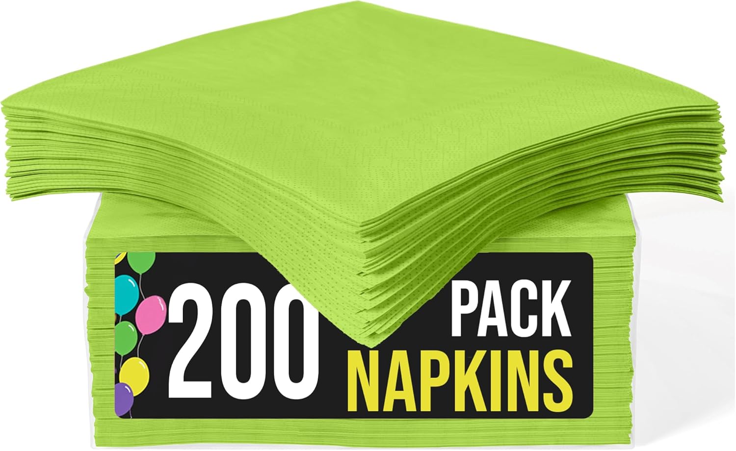 Party Solids Lime Green Paper Napkins Disposable Everyday 200 Pcs 2 Ply Lime Green Dinner Napkins Paper Everyday For Parties & Party Supplies