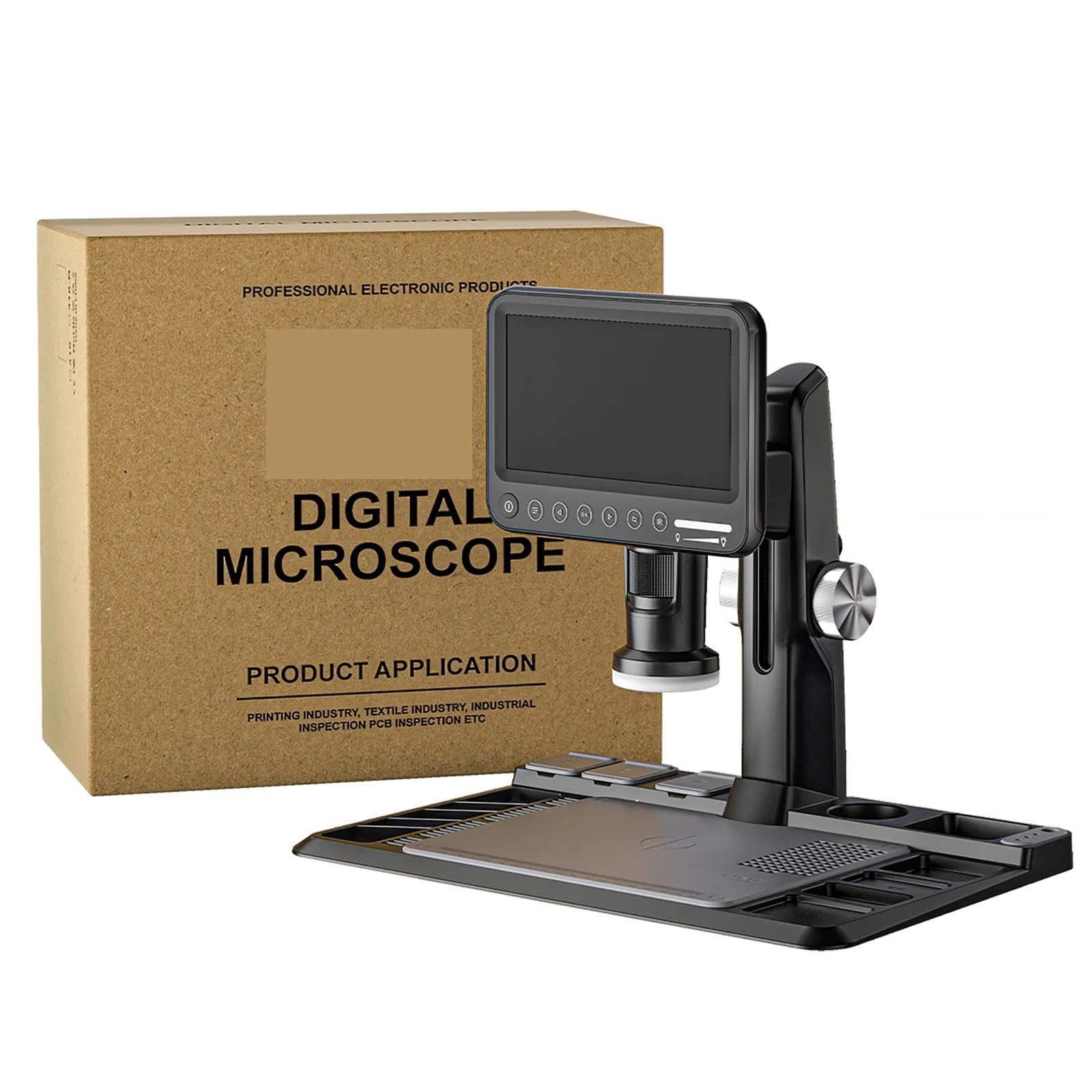 Digitales Mikroskop. Digitalmikroskop 12MP 7-Zoll-IPS-Display 28 LEDs Tragbar