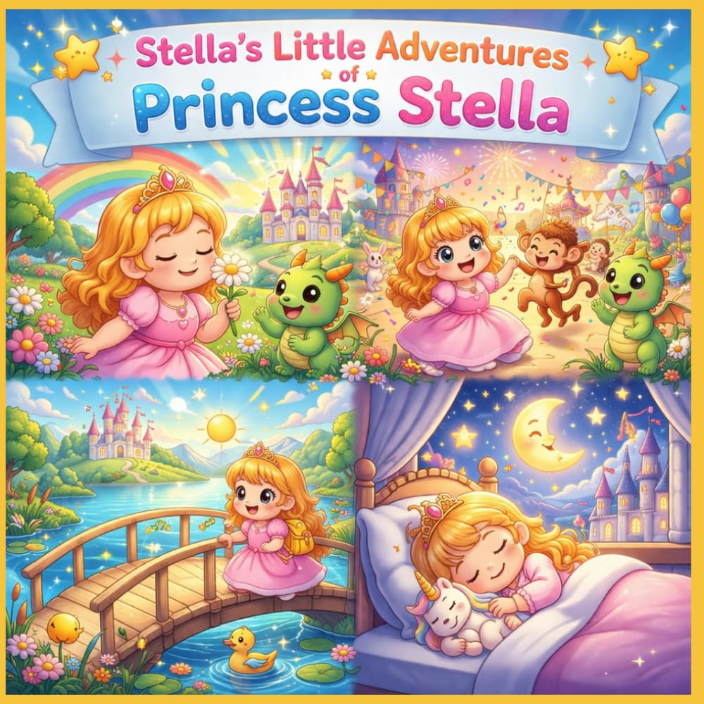 A Cute Story & Coloring Book for Kids Ages 2–8 (Fun and Easy Coloring + Short Stories) (Little Adventures to Color)