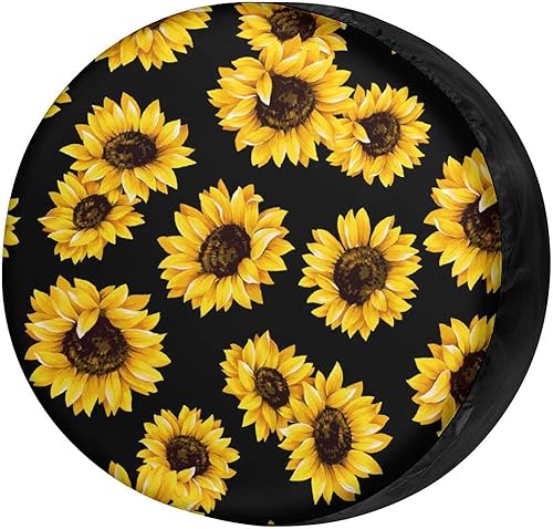 Miniatura 8 de Delerain Cubiertas de neumáticos de repuesto Tie Dye para caravana, remolque, SUV, camión y muchos vehículos, cubiertas de ruedas impermeables (15