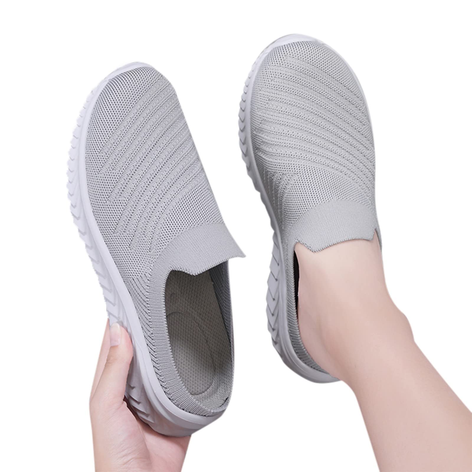 Generisch Zoccoli da donna chiusi, estivi, con plantare, slip-on | Pantofole ortopediche, traspiranti, comode, per esterni, leggere, da giardino, extra larghe sul retro