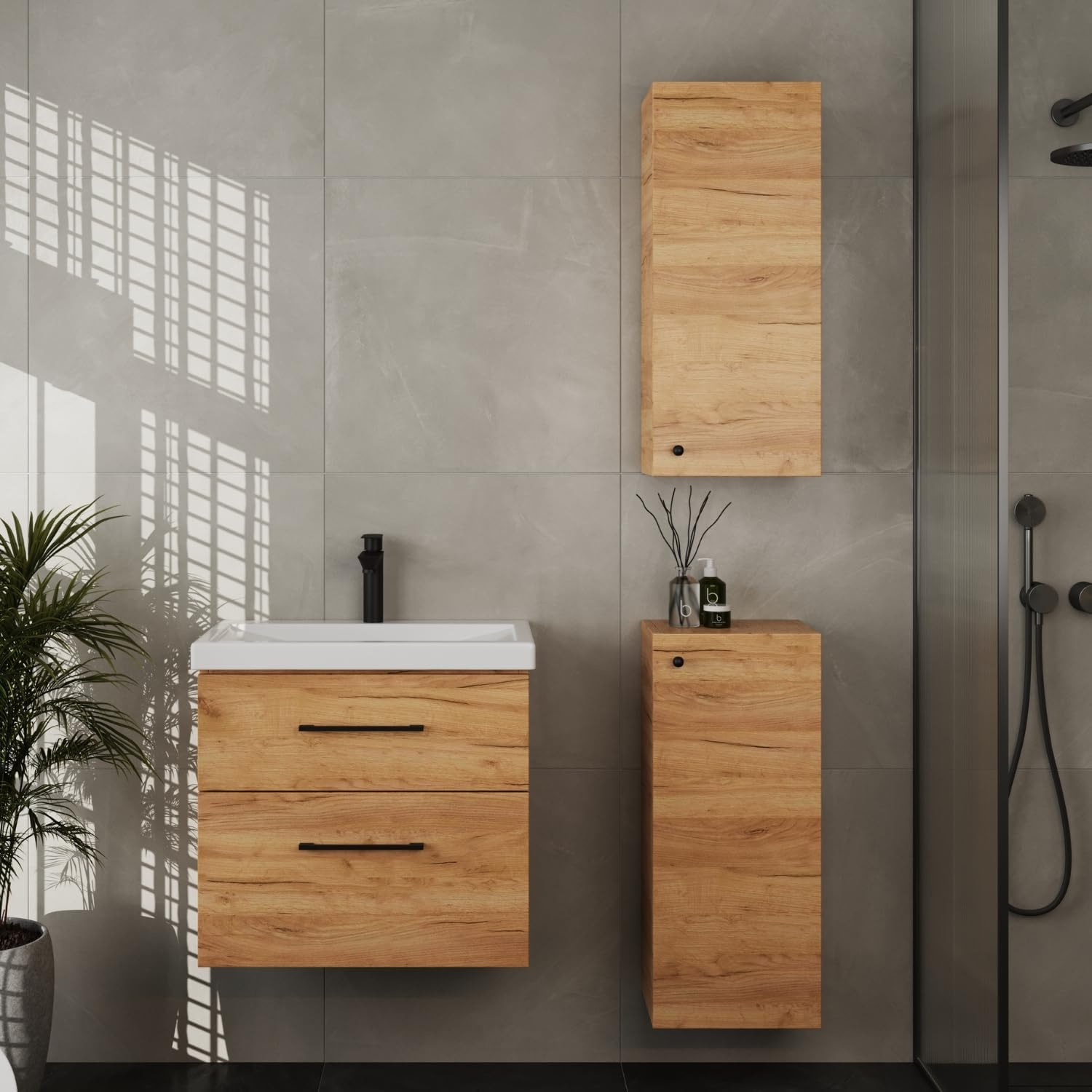 Wash Basin + 2 Midi Cupboards