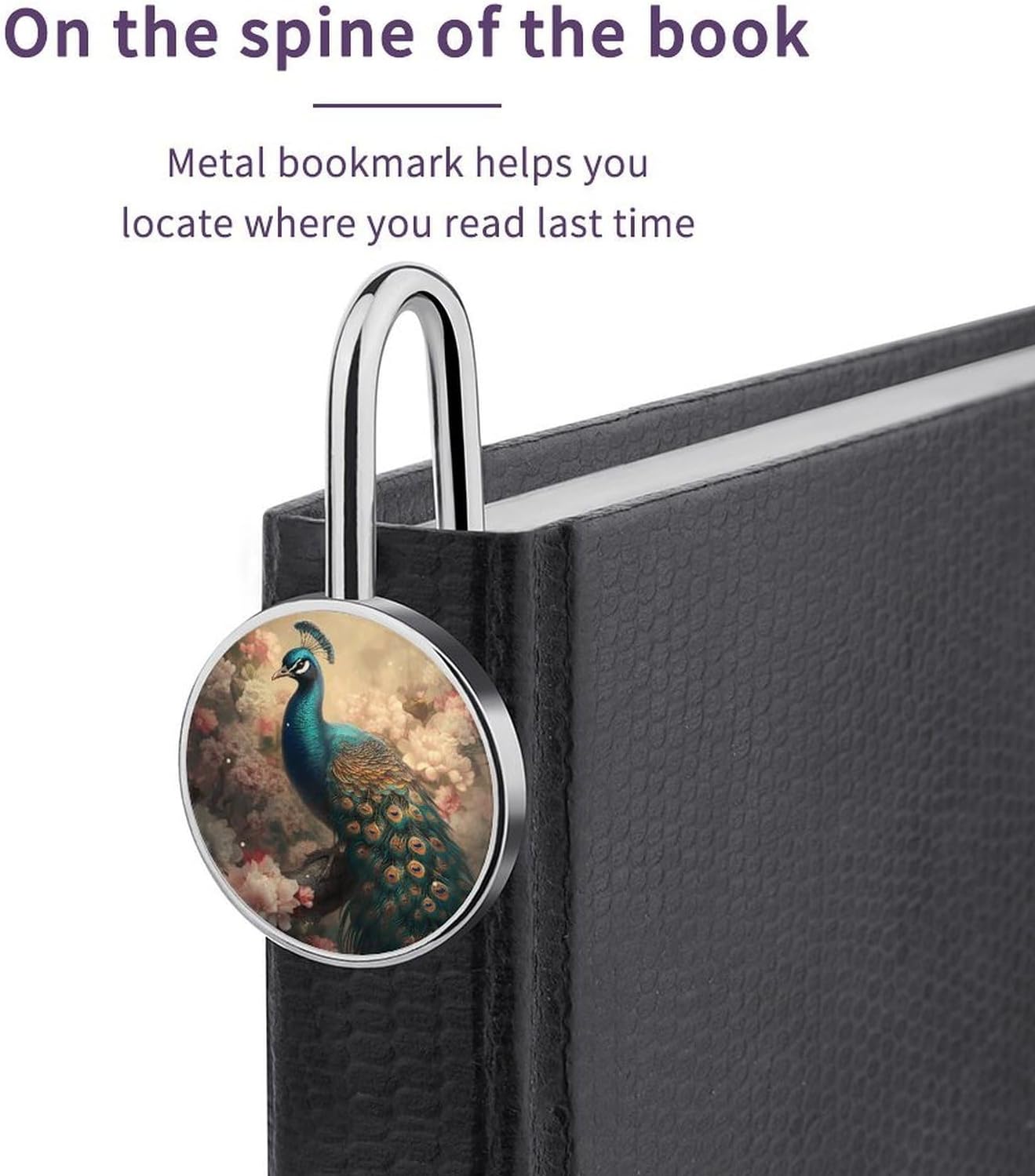 Decorative Metal Peacock Book Mark for Reading Lovers image 4