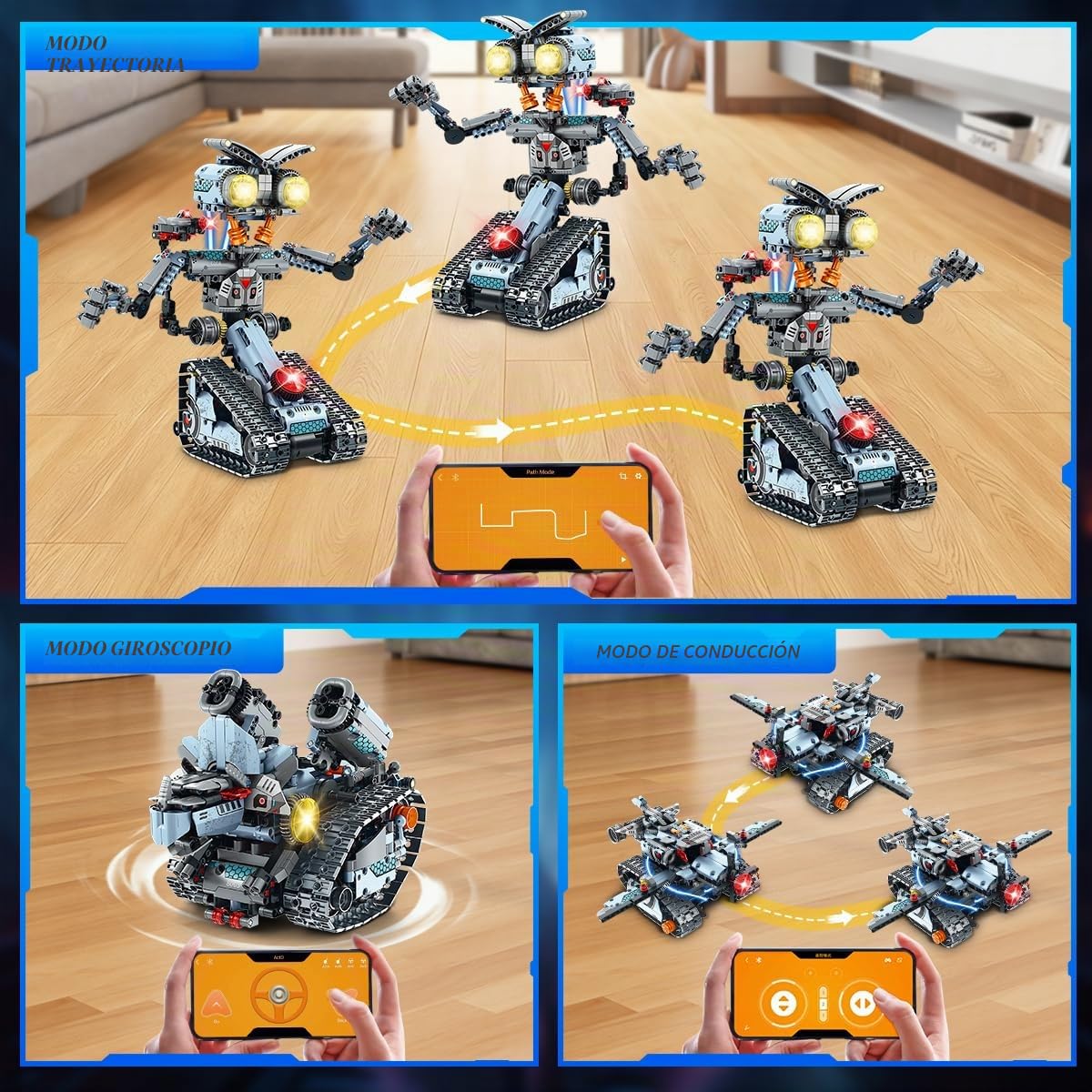 INSOON Juguete de Construcción de Robot con Luces LED, Kit de Construcción 5 en 1 Controlable por App, 755 Piezas, Robot de Combate, Regalo para Niños y Niñas de 6 a 12 años