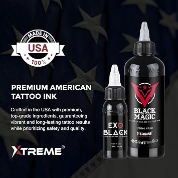 Xtreme Inks プライマリータトゥーインクセット、タトゥー用12色詰め合わせ1オンス。