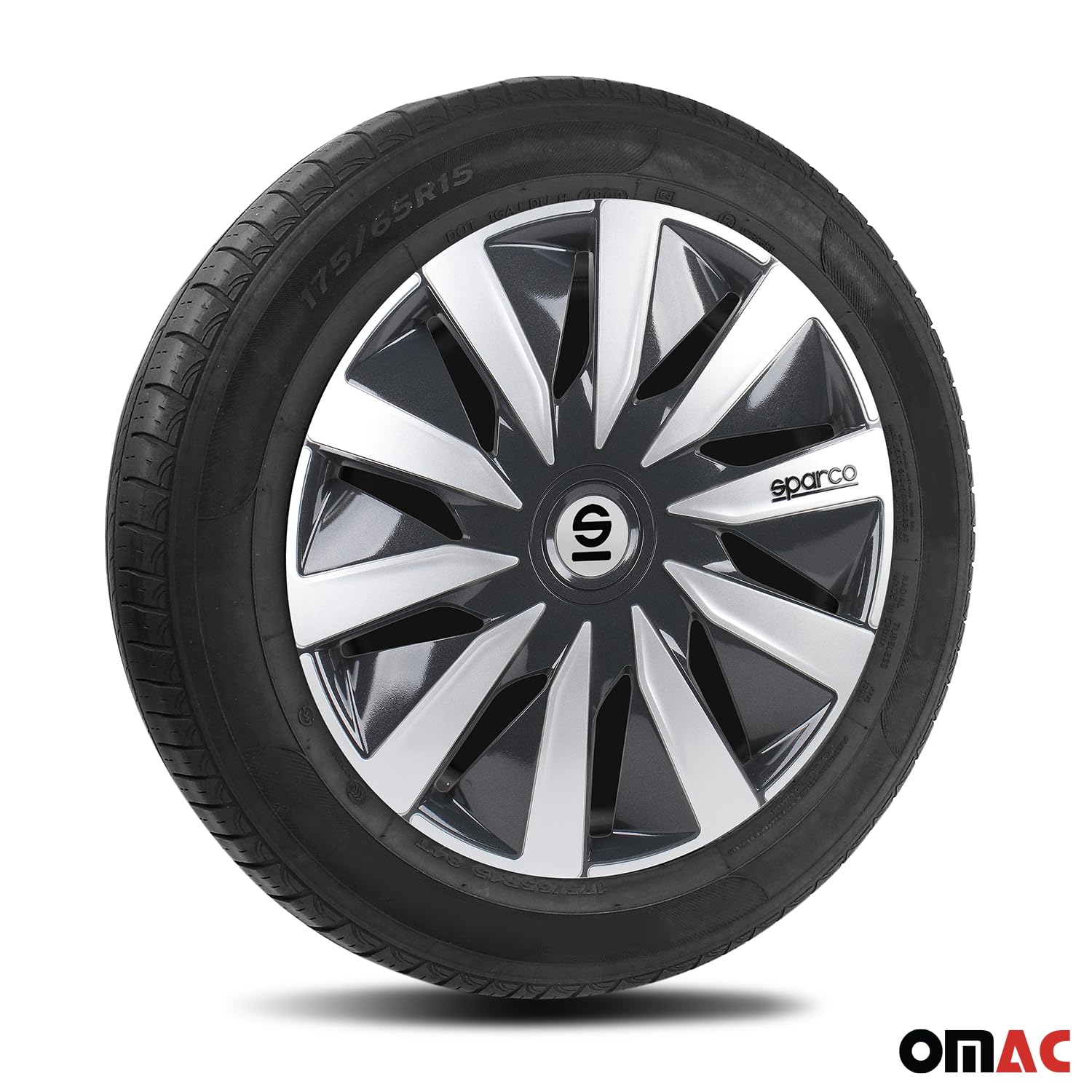 Satz Sparco Radzierblenden Lazio 16-Zoll Grau/Silber