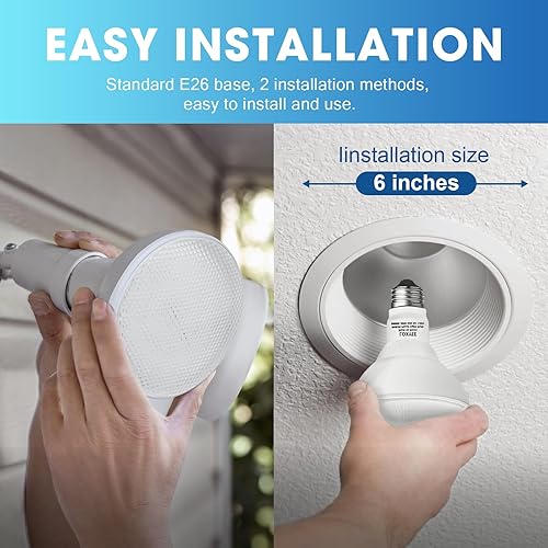 Miniatura 3 de Paquete de 2 bombillas LED PAR38 de luz de inundación del atardecer al amanecer al aire libre, 20 W (equivalente a 200 W) bombillas de inundación de