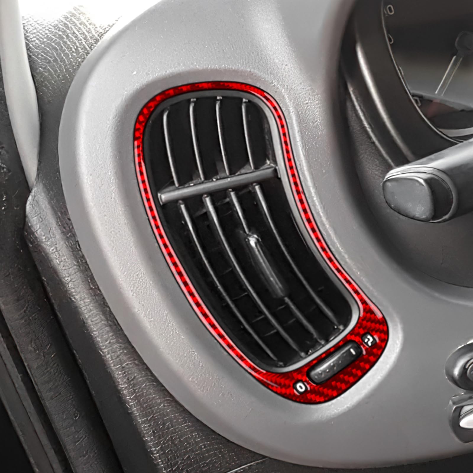 Copertura In Fibra Di Carbonio Per Fiat Panda (2013-2025) - Adesivo Per Pannello Controllo Climatizzatore