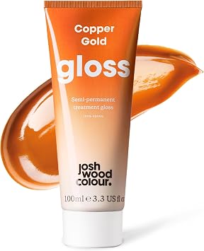 Josh Wood Hair Gloss Copper, Semi-Permanent Colour Toner, Vegan, 100ml | Refreshes and tones hair colour, conditions as it glosses, lasts up to 6 washes, vegan, easy 10-minute treatment
