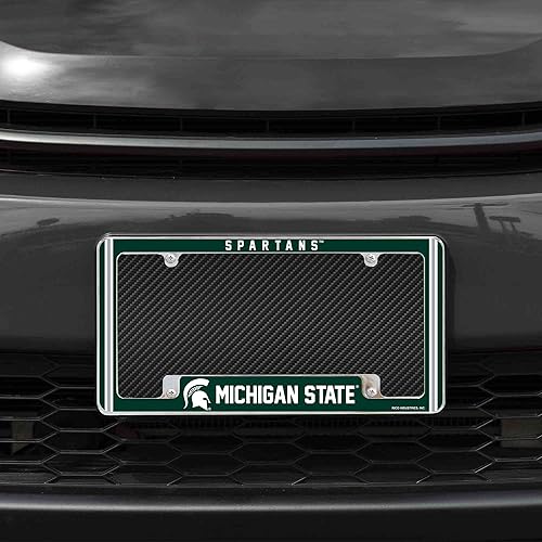 Miniatura 124 de Rico Industries NCAA Classic 12" x 6" Chrome All Over Automotive License Plate Frame for Car/Truck/SUV