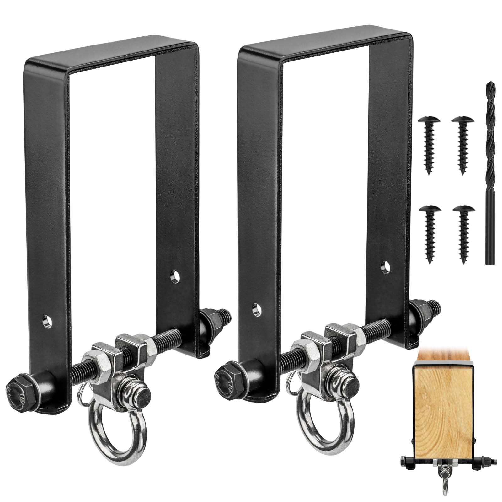 Yyiwhmy Heavy Duty Swing Hangers, Wooden 180° Swing Set Accessories Hammock Capacity Playground Hammock Chair Rope, Sandbag Porch, Hanging Heavy