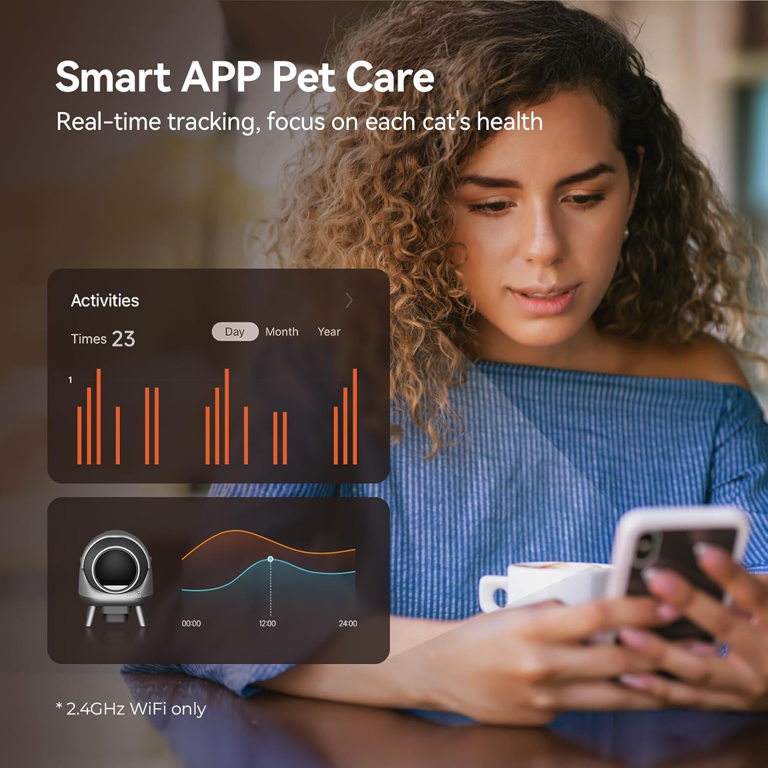 Self Cleaning Litter Box, ZHMZ G1 Automatic Cat Litter Box for Cats, Robot with Large Openning/Odor-Control/Dual Safety Protection