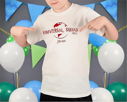 Miniatura 3 de Parches universales de transferencia para planchar en familia, apliques de vinilo para camisetas, ropa de tela (vacaciones universales 1)