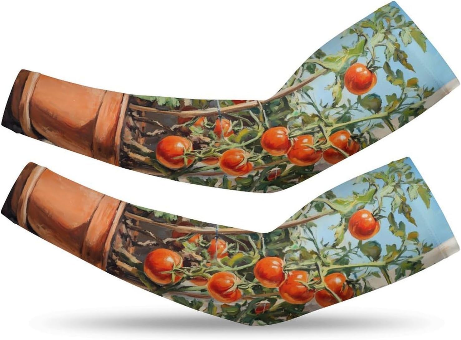 Tomatoes Tree in The Corner Arm Sleeves Cooling Sun Protection Sports Compression for Golf Basketball