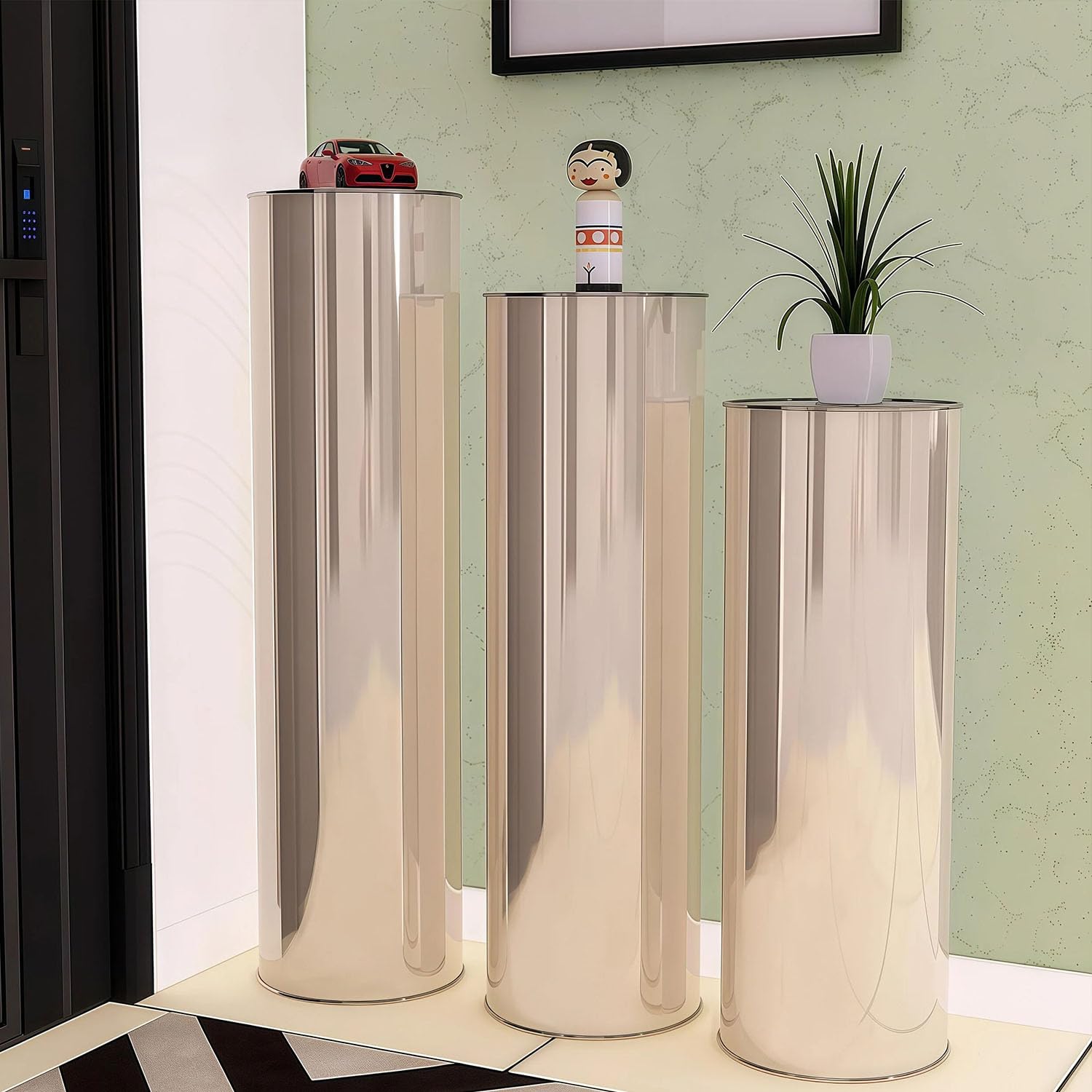 Genérico Zapatero Giratorio 360° Estante Redondo De Metal Independiente Organizador Vertical para Zapatos y Bolsos Espacios Pequeños Almacenamiento para Armario Pasillo Sala de Estar (120 * 33cm)