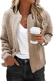 EVALESS Women's Bomber Jacket: Cute Jacquard Zip-Up Coat, Lightweight Casual for Spring 2025 Fashion