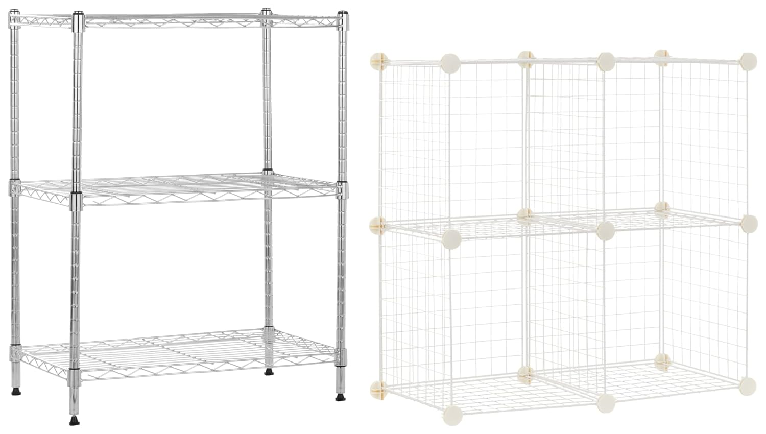 Amazon Basics 3Shelf Shelving Unit Chrome (Steel) & AmazonBasics