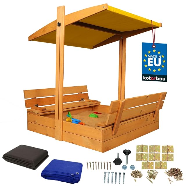 KOTARBAU® Arenero Infantil, Madera, 100 x 100 cm