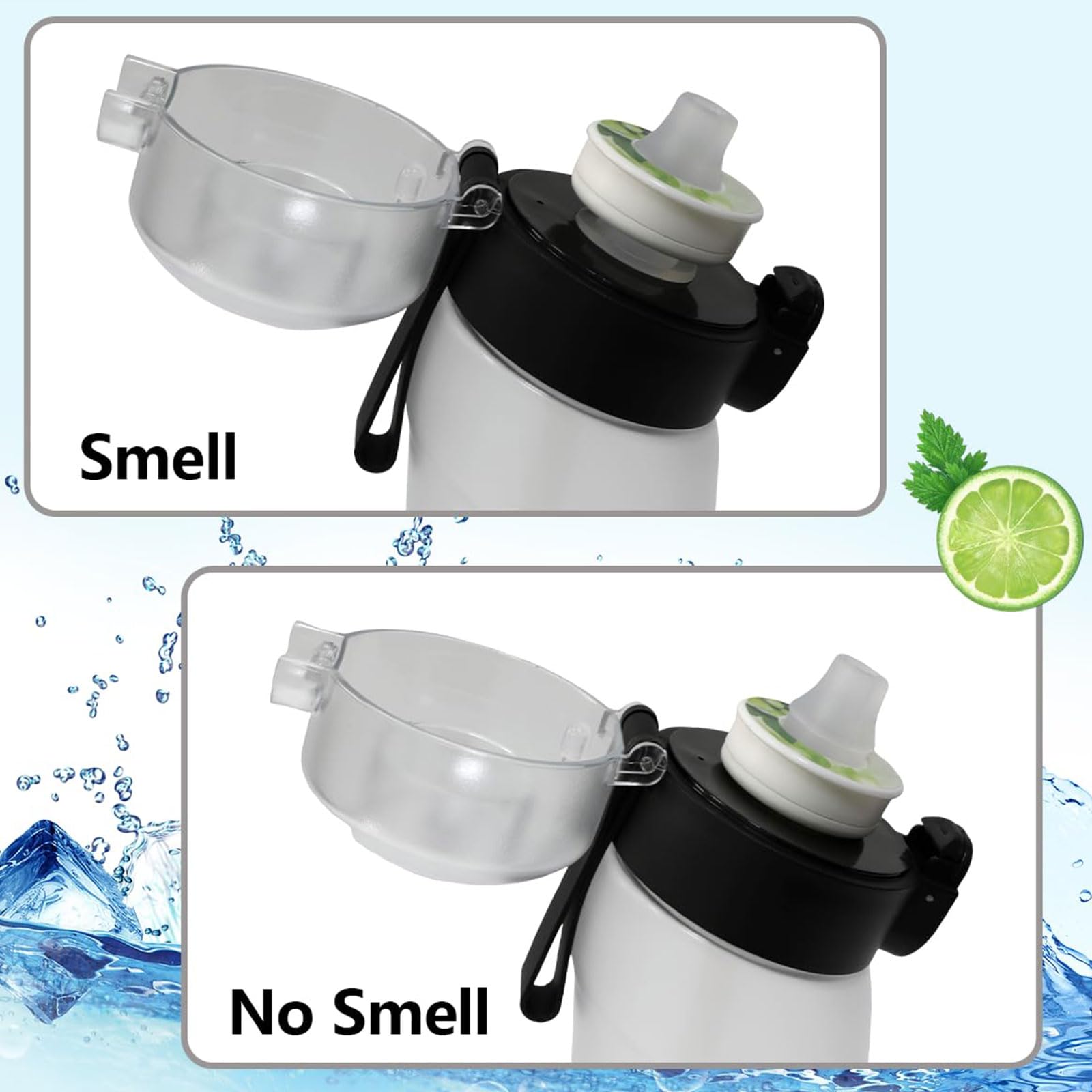 Botella con sabor, botella de agua de aire, botella de 650 ml con 7 cápsulas, botella de agua y agua con sabor, juego de botellas de agua con sabor (B)