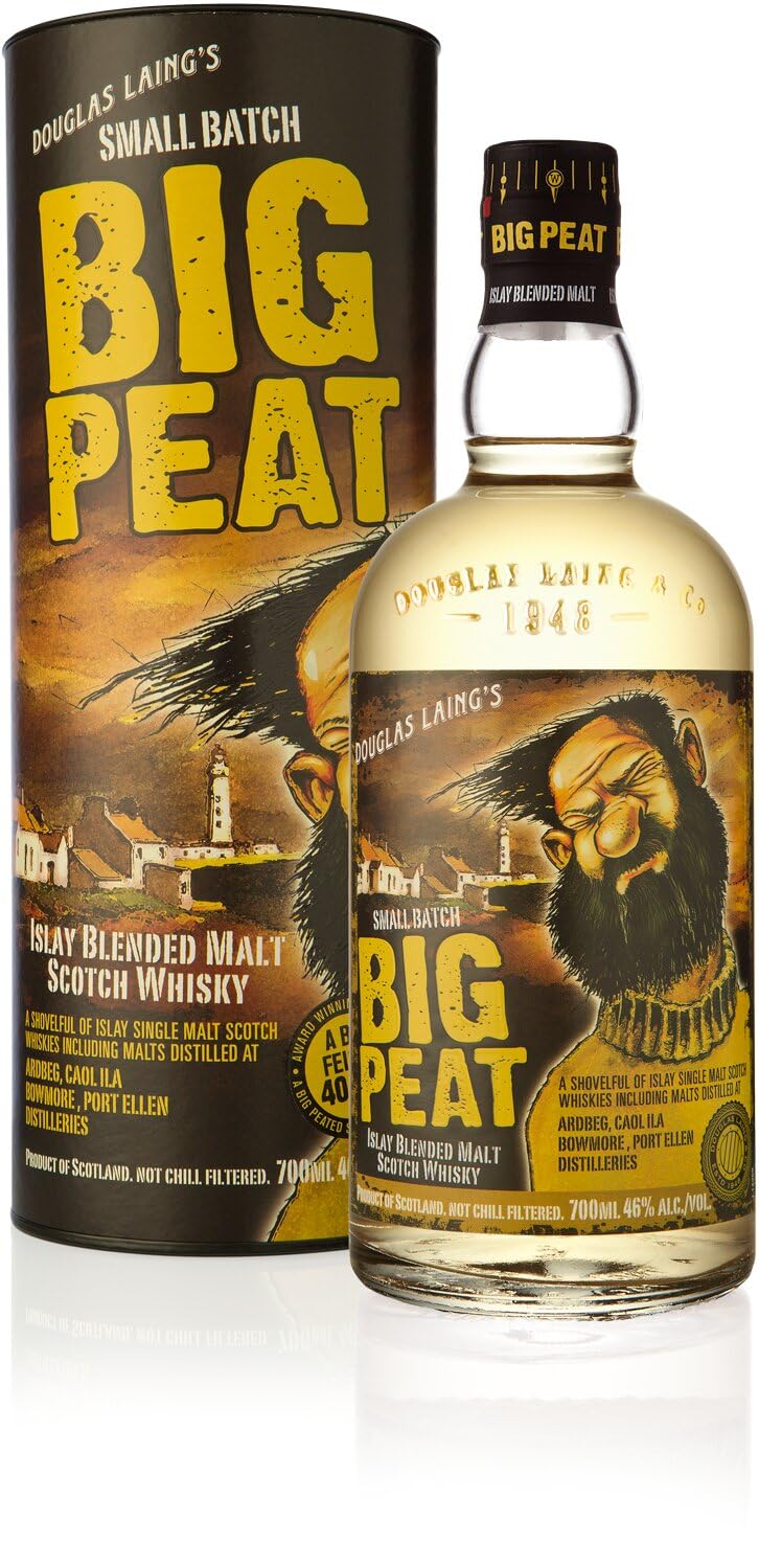 BIG PEAT - Blended Malt Whisky - 46 % Alcool - 70 cl | Origine : Écosse / Islay - Notes de Réglisse & de Tourbe - Whisky de Dégustation