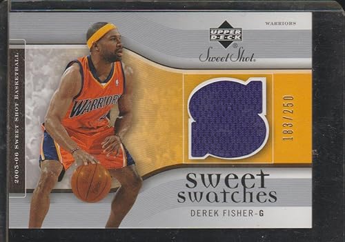 2005 Sweet Spot Derek Fisher Warriors 183/250 Game Used Jersey Basketball Card #SW-DF