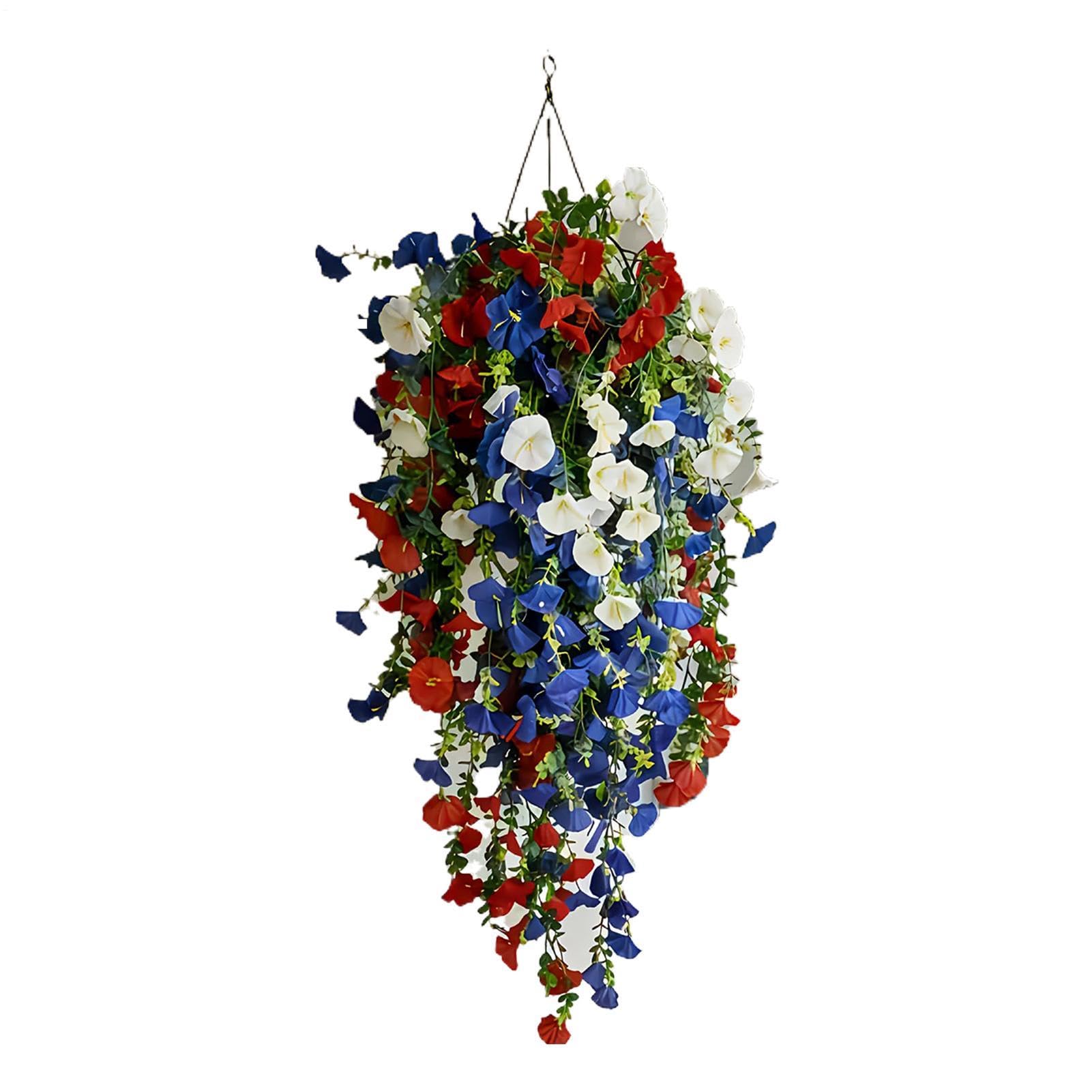 Flores artificiales tricolores juego de 3 piezas para decorar sin regar
