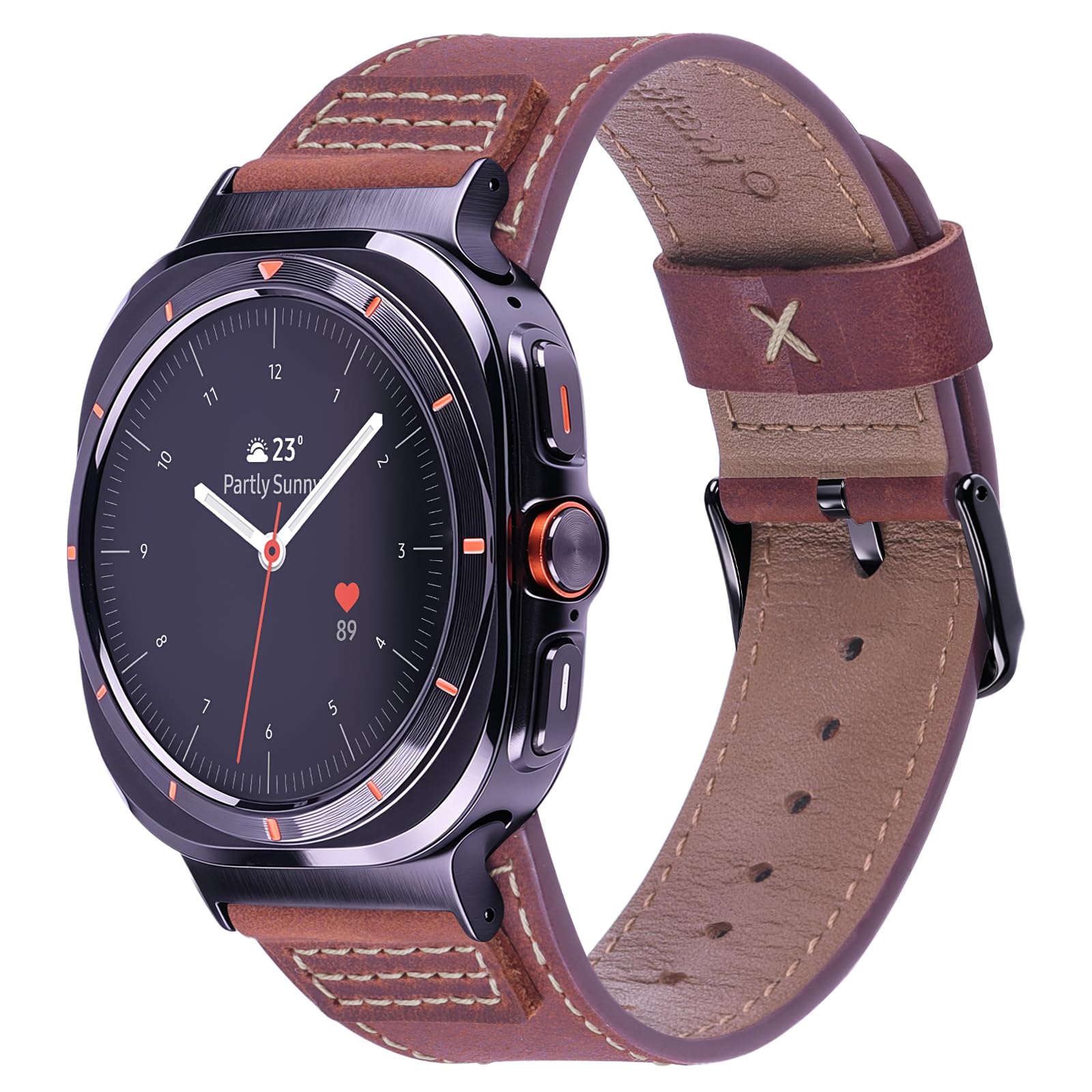 Wristitani Leather Strap for Samsung Galaxy Watch Ultra for Men