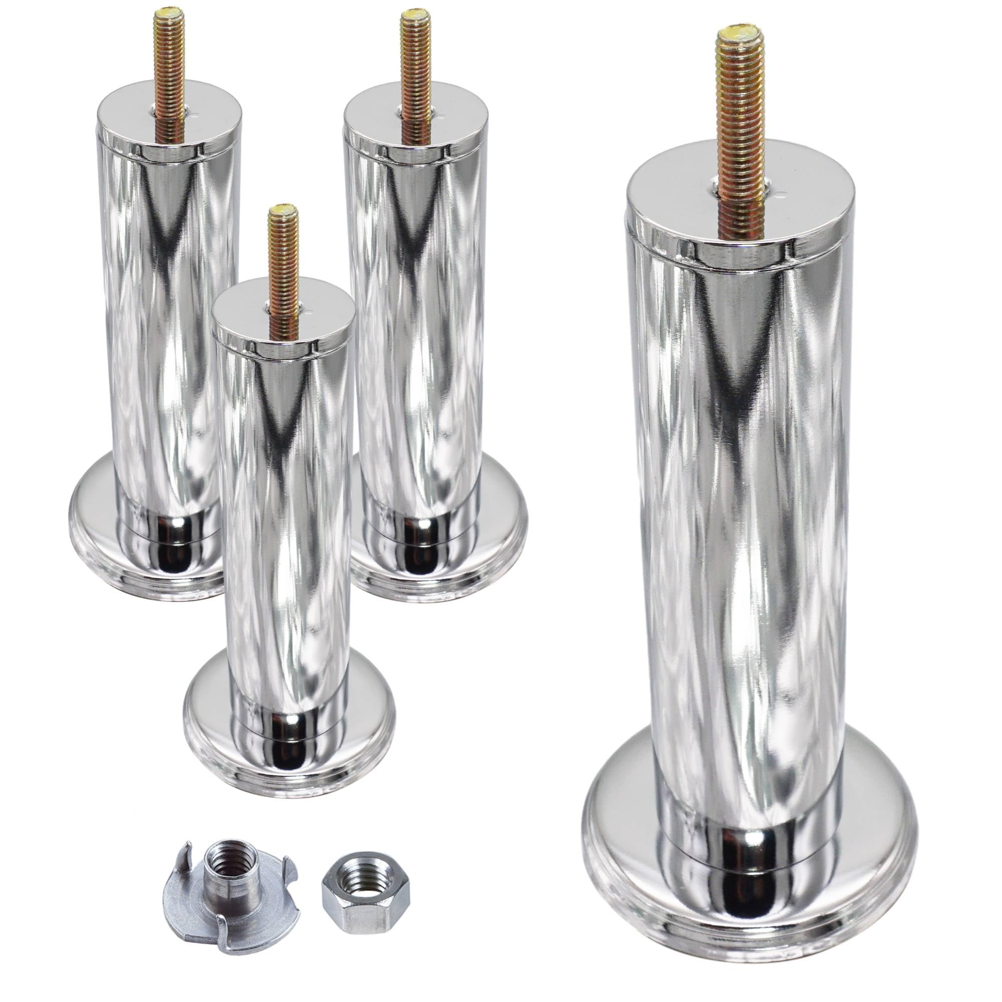 Scivoli 4 Piedi Ruote Cromate + Inserti Per Base Divano Letto - Foto 10