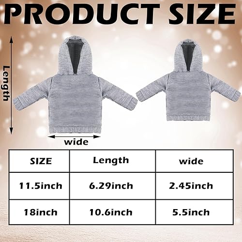 Miniatura 3 de Bencailor 4 piezas de ropa de muñeca de 11.5 pulgadas, accesorios de muñeca, ropa con capucha, conjunto de suéter de punto para decoración de