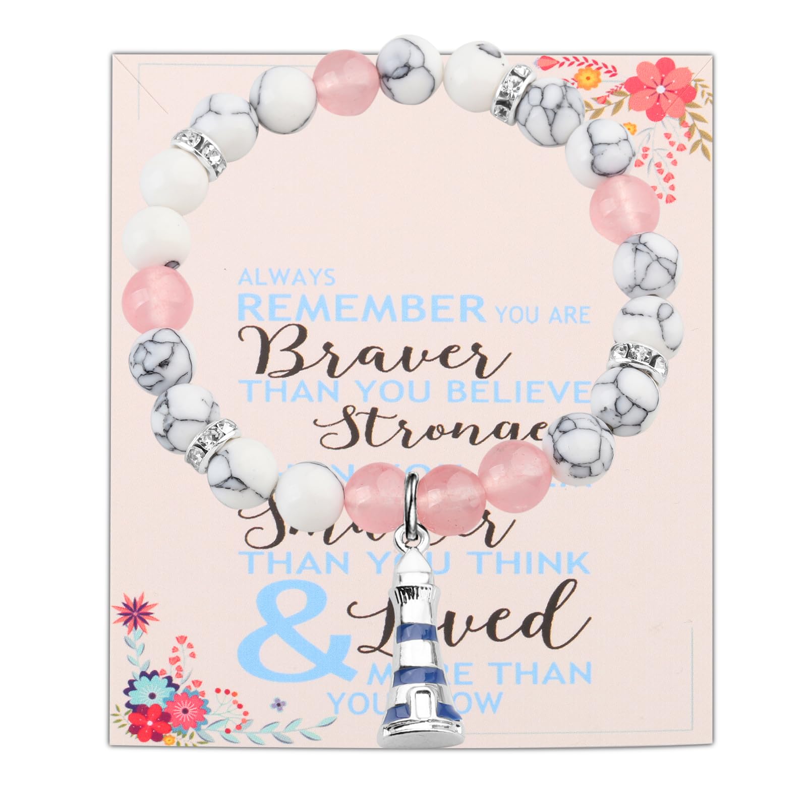 AKTAP Lighthouse Gifts Lighthouse Beach Bracelet Lighthouse Jewelry for Lighthouse Lover Gifts Lighthouse Keeper Bracelet